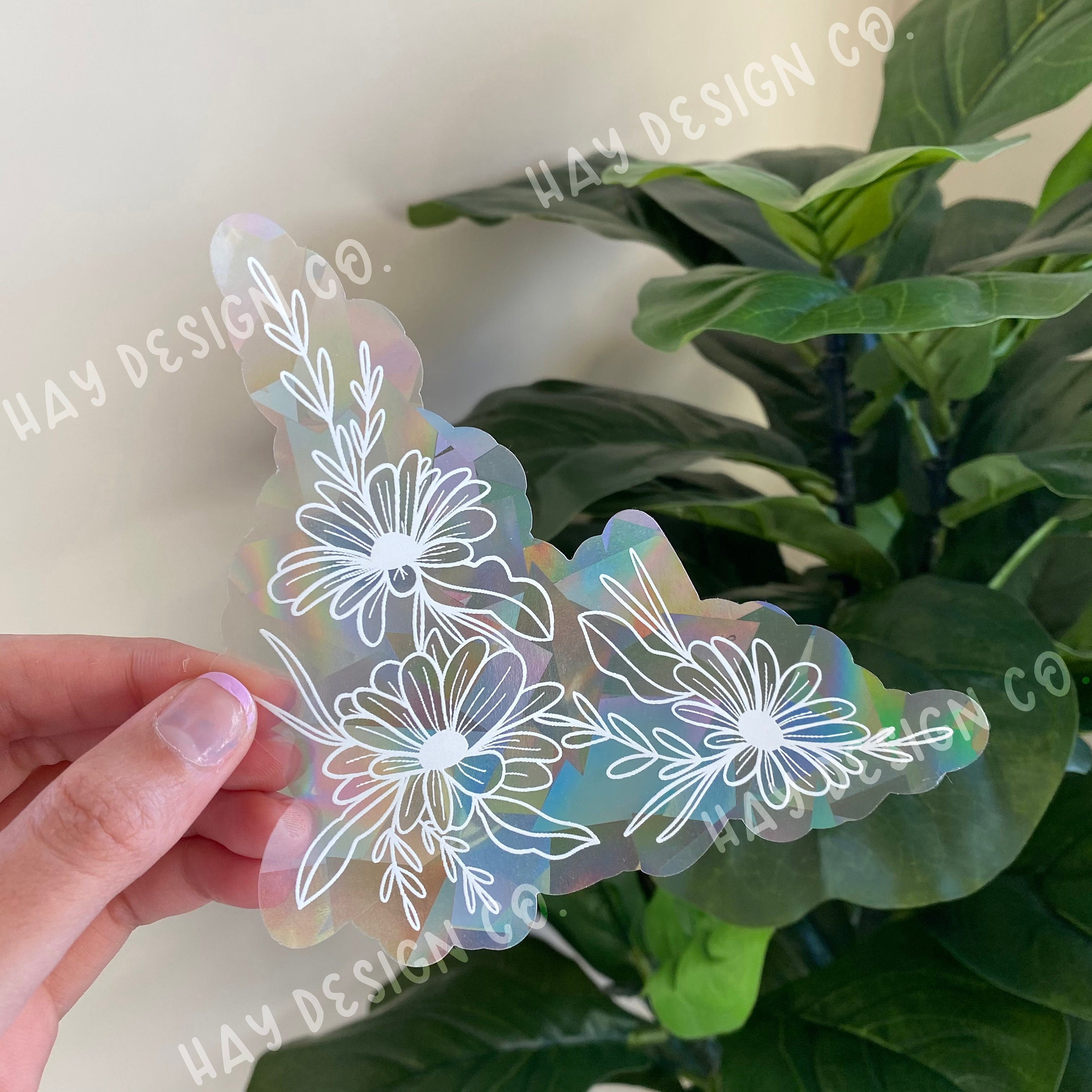 Daisy Suncatcher Window Decal – Rainbow Maker Prismatic Cling 1 - MeasureMason Daisy Suncatcher Window Decal – Rainbow Maker Prismatic Cling 1