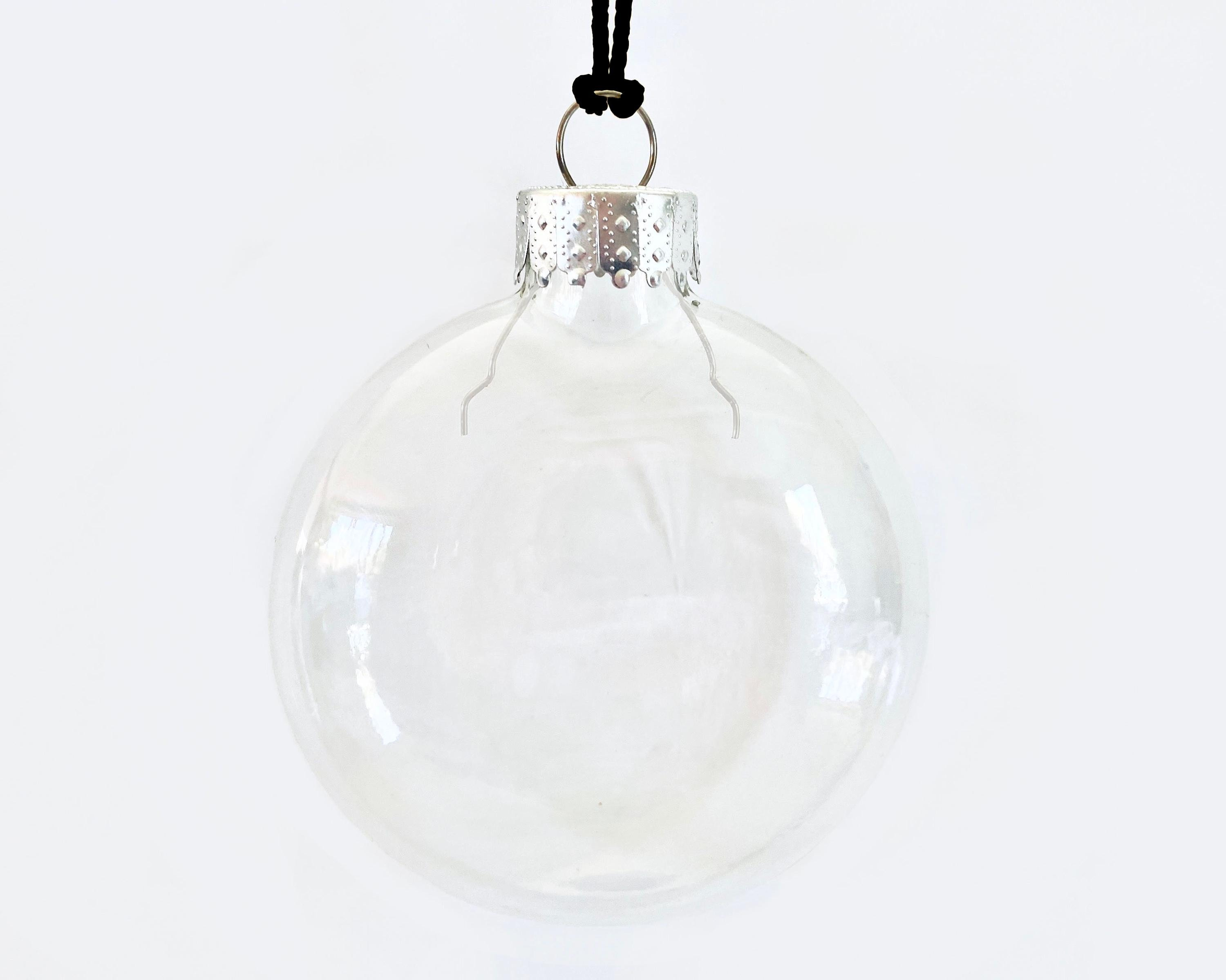Clear Glass Disc Ornaments 80mm - Set of 12 Flat Round Blanks for Crafting