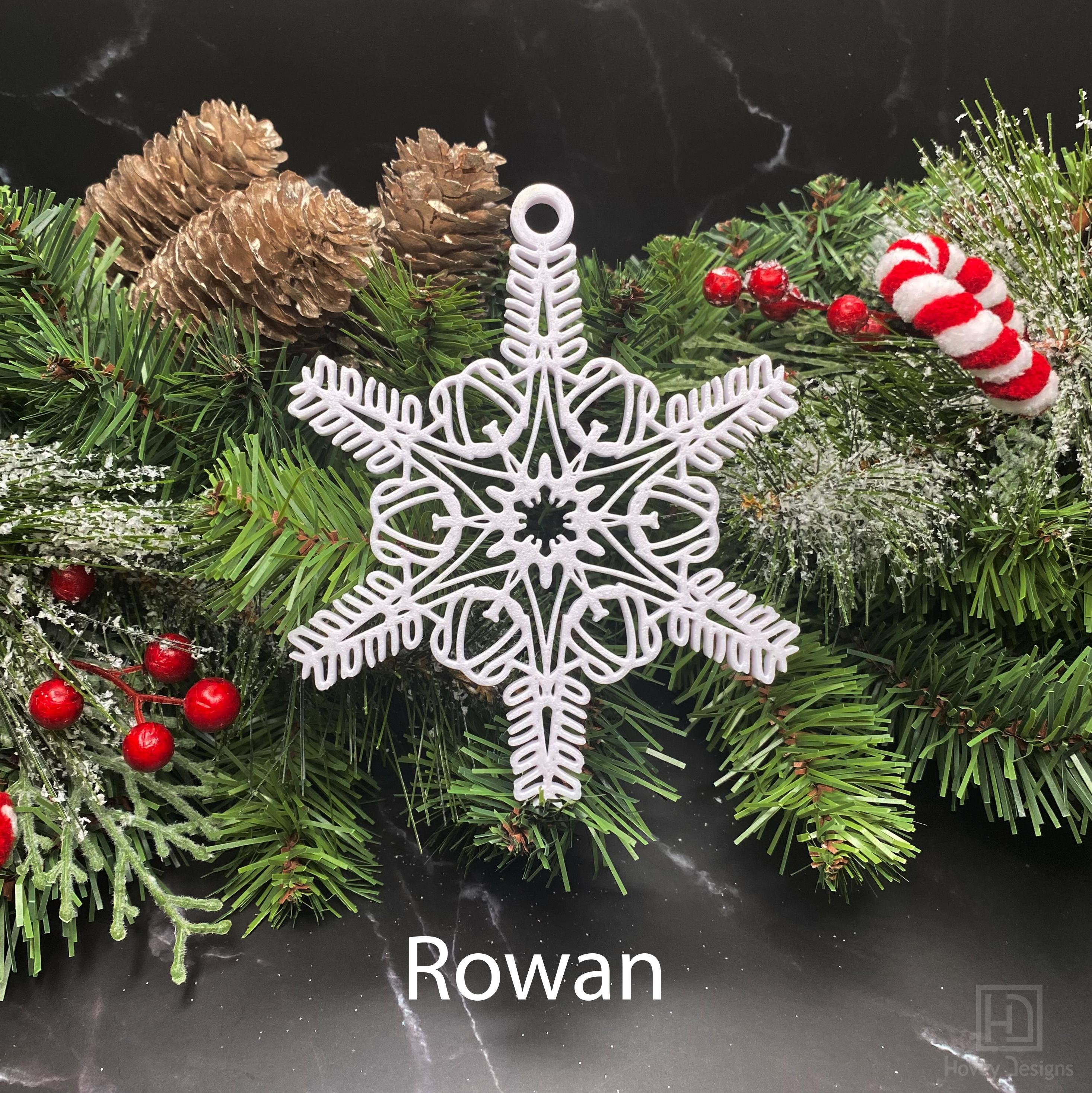 Personalized Snowflake Ornament with Name, Custom Christmas Keepsake 3 - MeasureMason Personalized Snowflake Ornament with Name, Custom Christmas Keepsake 3