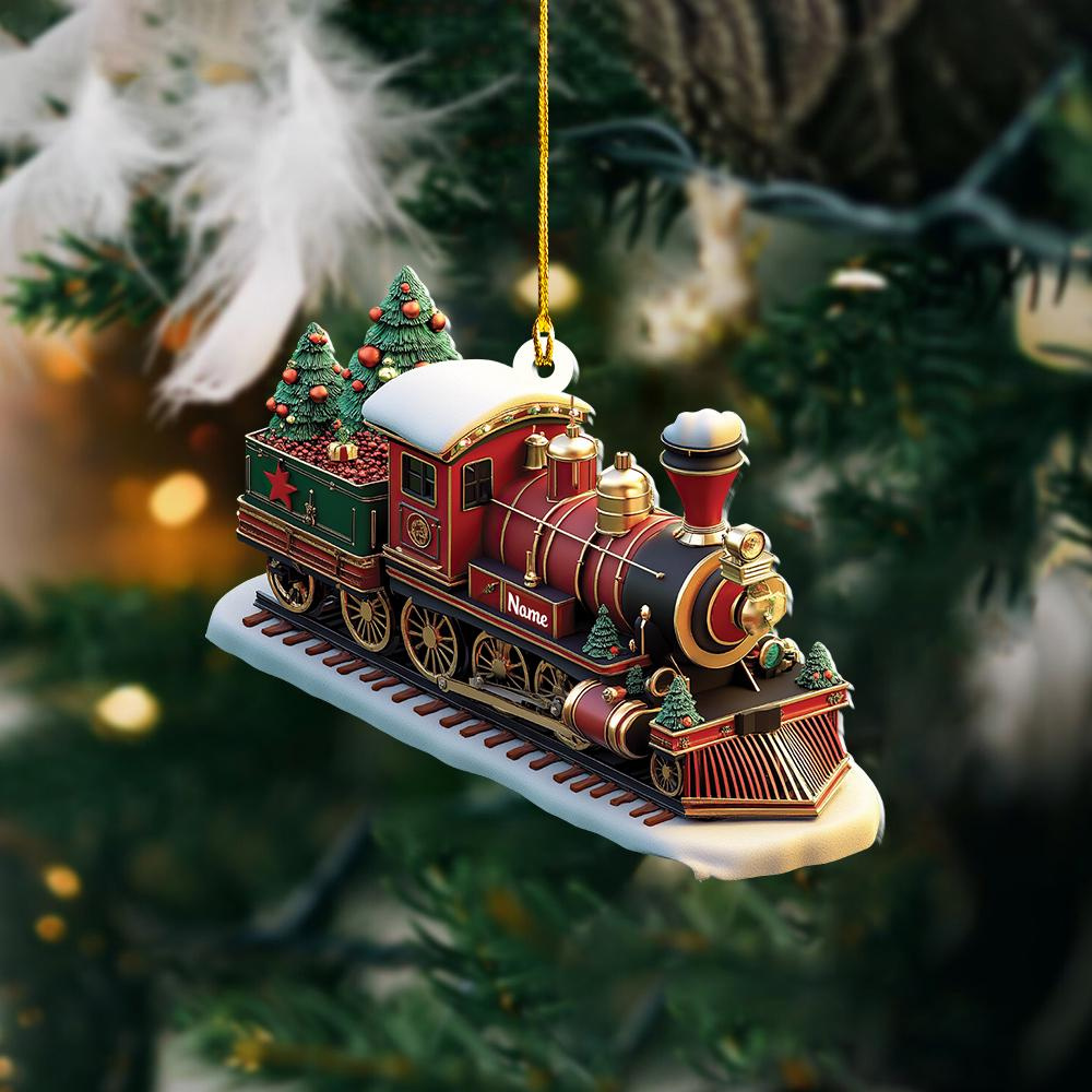 Personalized Train Driver Christmas Ornament - Custom Locomotive Engineer Holiday Decoration 1 - MeasureMason Personalized Train Driver Christmas Ornament - Custom Locomotive Engineer Holiday Decoration 1