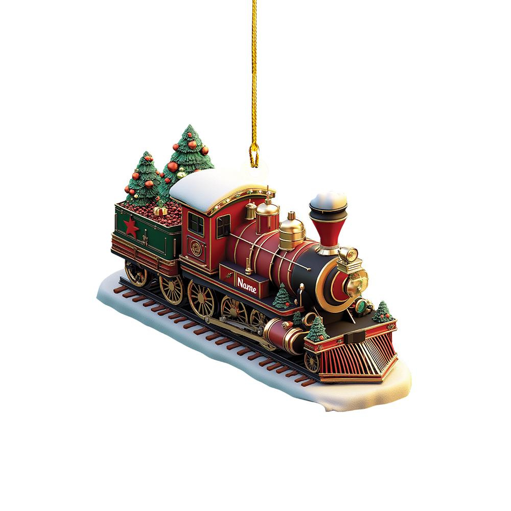 Personalized Train Driver Christmas Ornament - Custom Locomotive Engineer Holiday Decoration 4 - MeasureMason Personalized Train Driver Christmas Ornament - Custom Locomotive Engineer Holiday Decoration 4