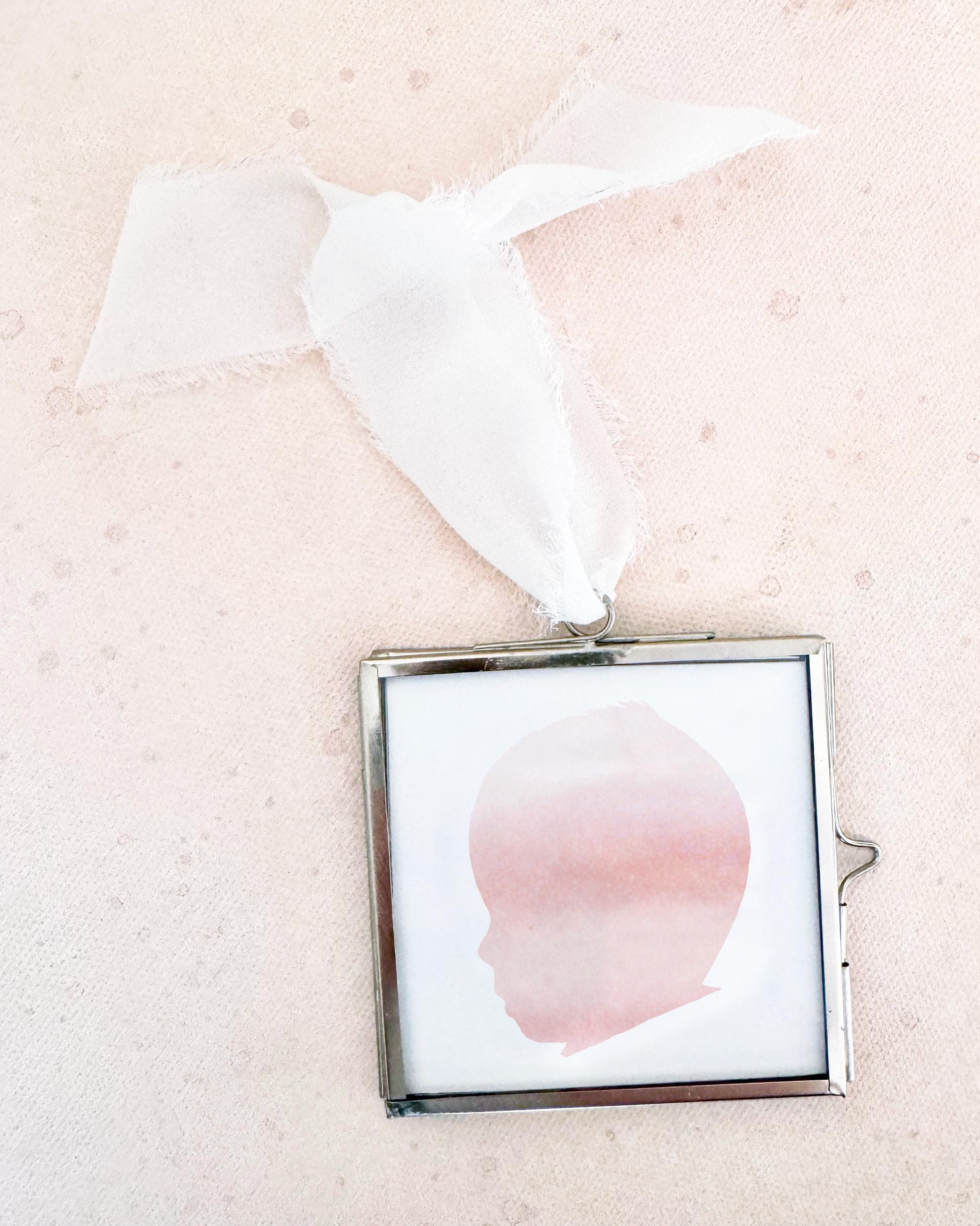 Custom Baby Silhouette Ornament - Personalized Christmas Frame Keepsake Gift for Grandparents 3 - MeasureMason Custom Baby Silhouette Ornament - Personalized Christmas Frame Keepsake Gift for Grandparents 3