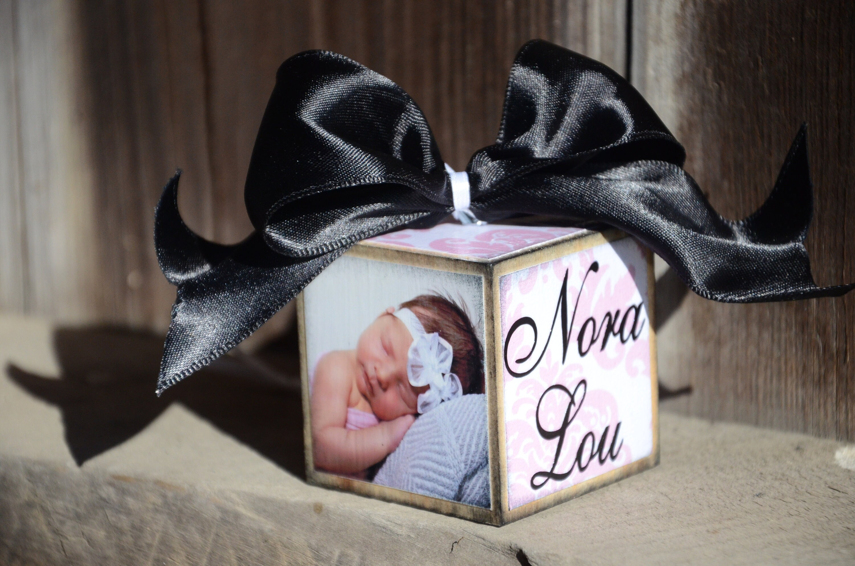 Personalized Photo Christmas Ornament - Custom Wooden Block Holiday Gift - Baby's First, Wedding, Family Keepsake Personalized Photo Christmas Ornament - Custom Wooden Block Holiday Gift - Baby's First, Wedding, Family Keepsake