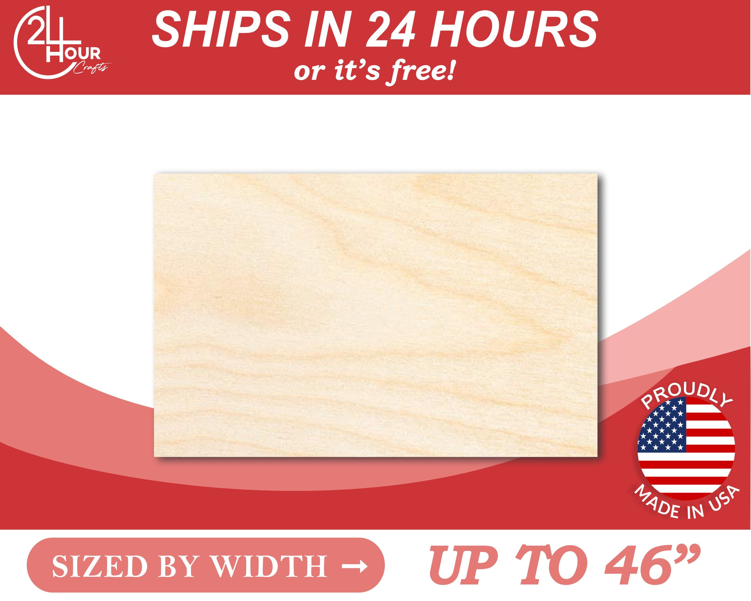 Unfinished Wooden Rectangle Shape Craft Blank - 1 Unfinished Wooden Rectangle Shape Craft Blank - 1