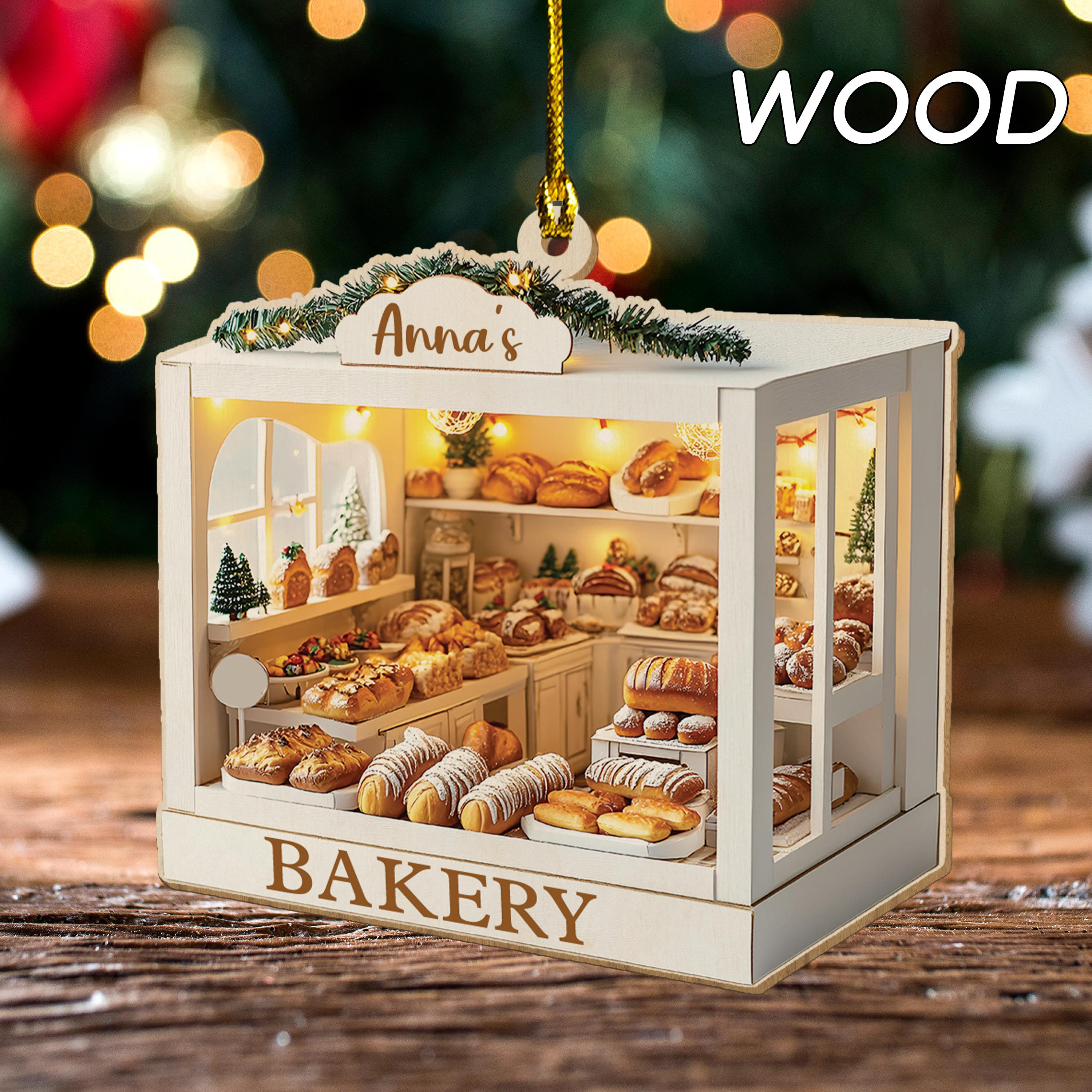 Personalized Bakery Christmas Ornament 2025, 2D Flat Acrylic Hanging Ornament, Custom Baking Gift Keepsake Personalized Bakery Christmas Ornament 2025, 2D Flat Acrylic Hanging Ornament, Custom Baking Gift Keepsake