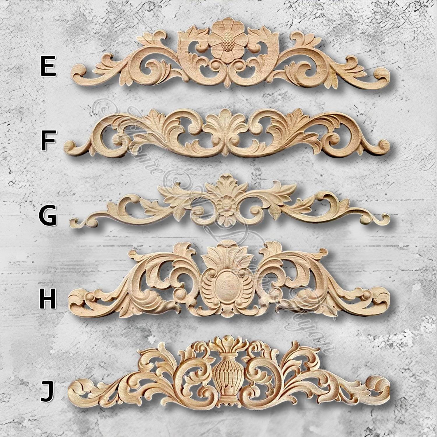 1 Piece Unpainted Wood Rosette Applique Onlay, Corner Flower Furniture Carving Decoration for Cabinet Door DIY 1 Piece Unpainted Wood Rosette Applique Onlay, Corner Flower Furniture Carving Decoration for Cabinet Door DIY