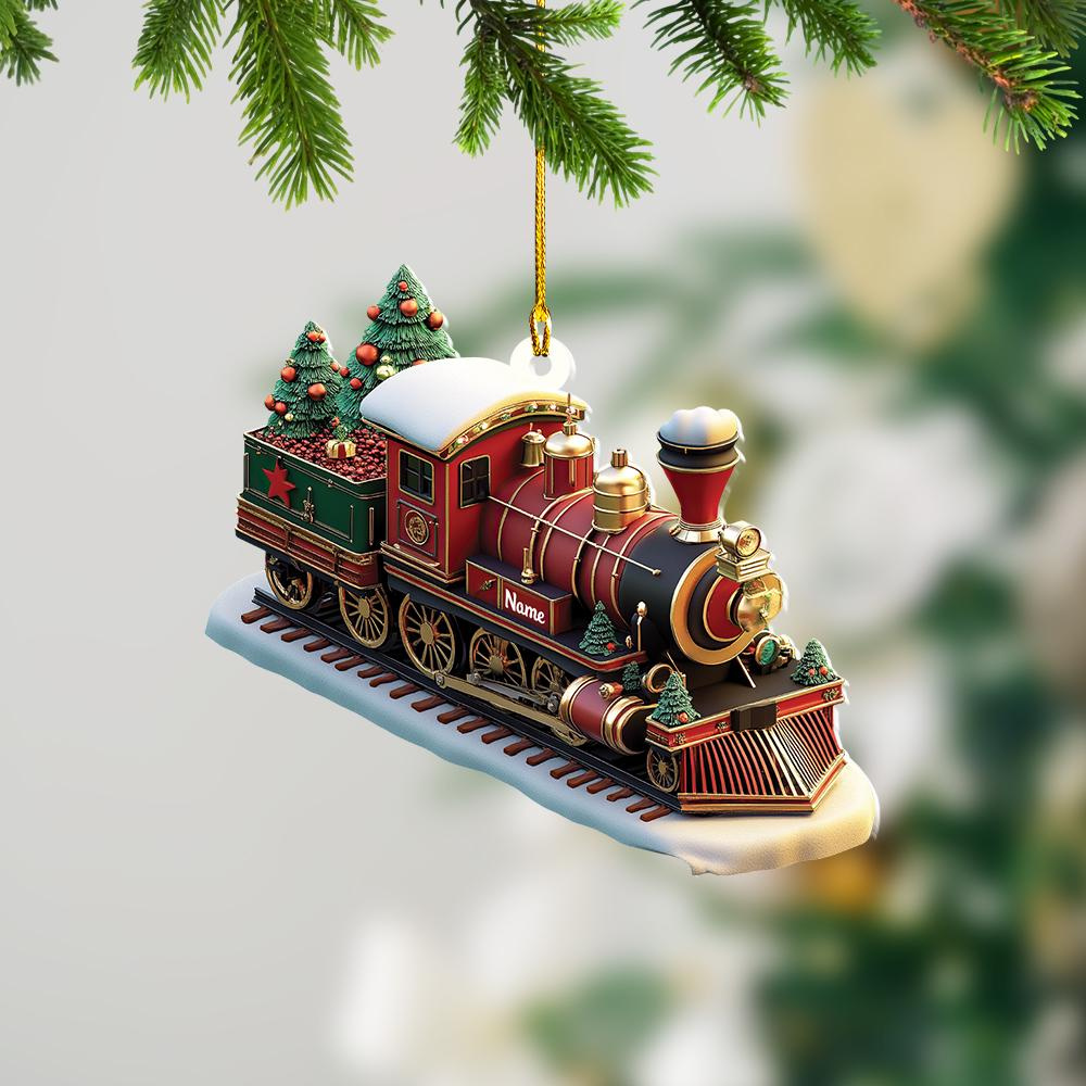 Personalized Train Driver Christmas Ornament - Custom Locomotive Engineer Holiday Decoration Personalized Train Driver Christmas Ornament - Custom Locomotive Engineer Holiday Decoration