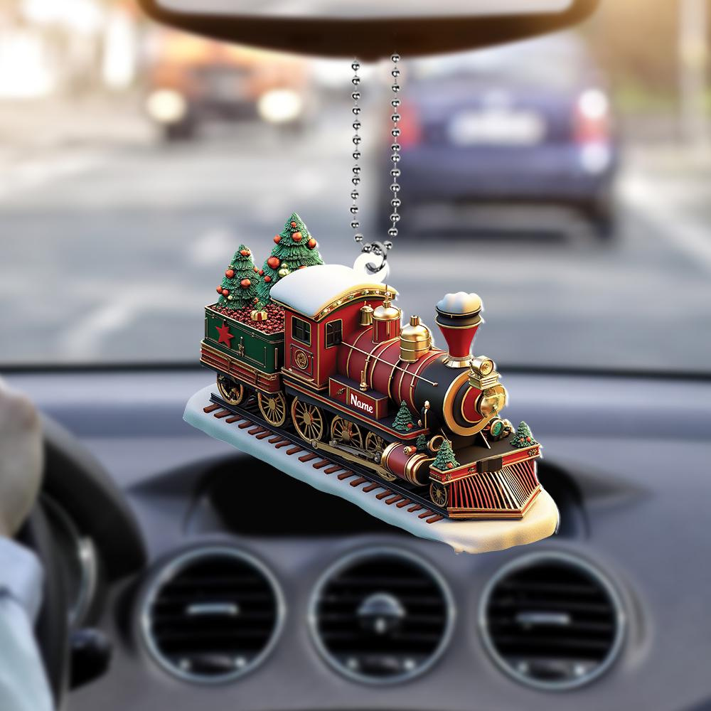 Personalized Train Driver Christmas Ornament - Custom Locomotive Engineer Holiday Decoration 3 - MeasureMason Personalized Train Driver Christmas Ornament - Custom Locomotive Engineer Holiday Decoration 3