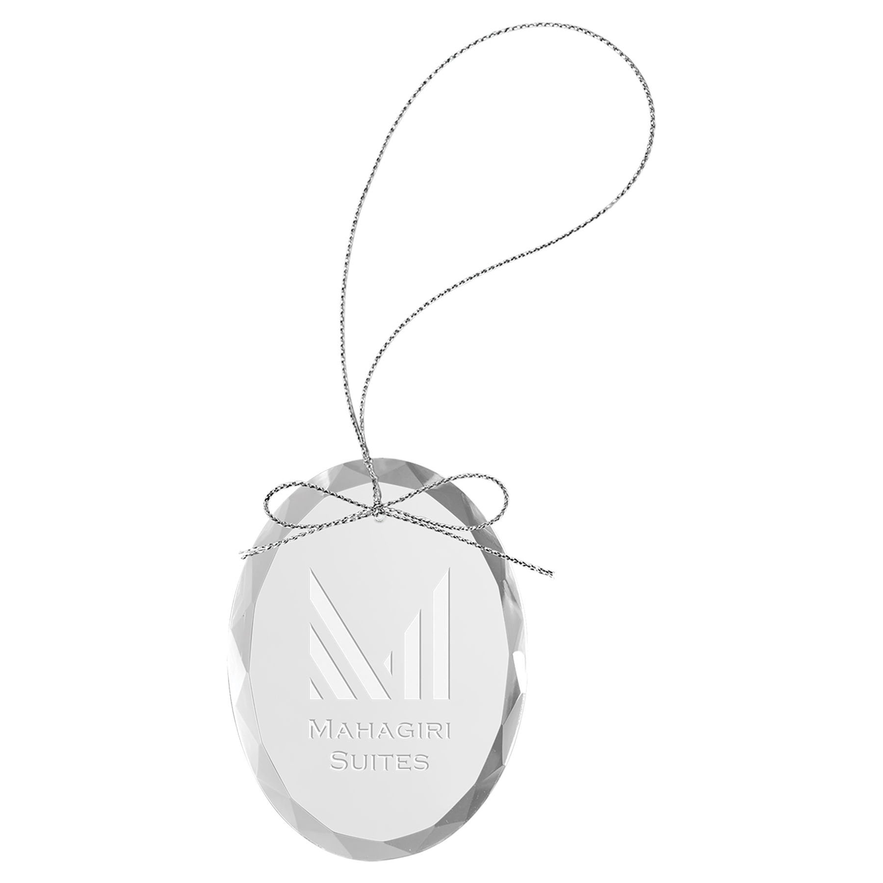Clear Glass Oval Ornament Set of 5 Christmas Ornaments Clear Glass Oval Ornament Set of 5 Christmas Ornaments