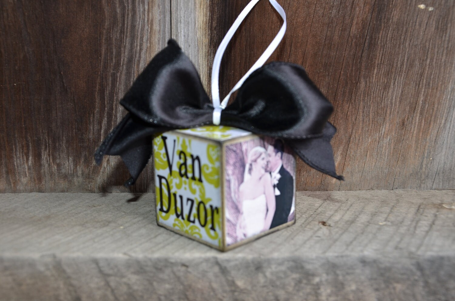 Personalized Photo Christmas Ornament - Custom Wooden Block Holiday Gift - Babys First, Wedding, Family Keepsake 3 - MeasureMason Personalized Photo Christmas Ornament - Custom Wooden Block Holiday Gift - Babys First, Wedding, Family Keepsake 3