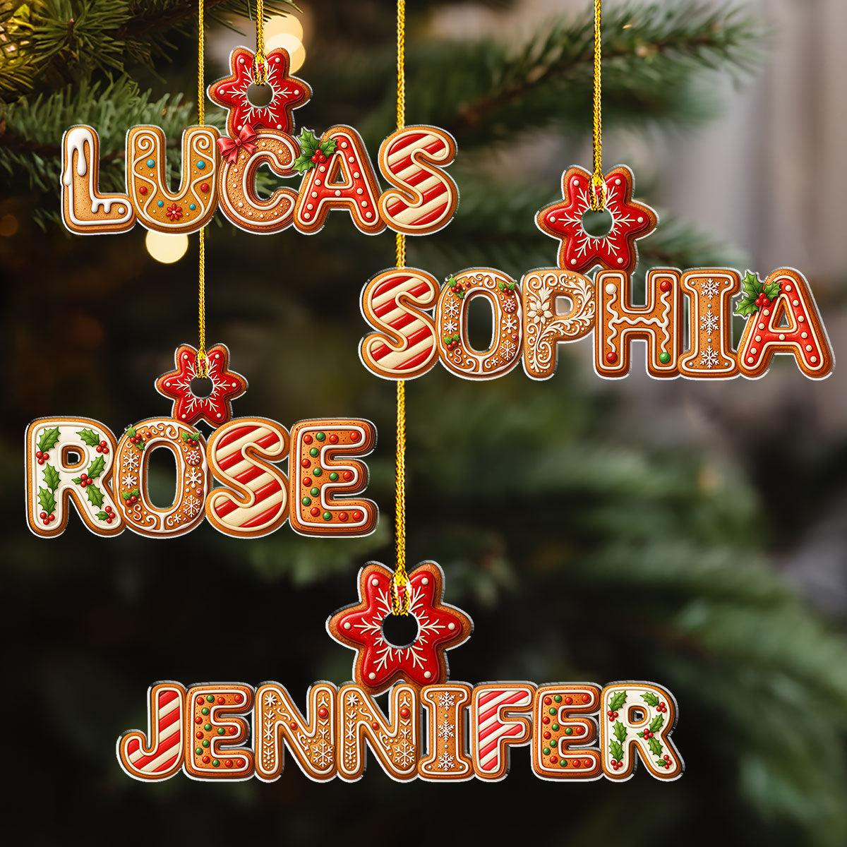 Custom Family Ornament Christmas Gift - Personalized Acrylic Gingerbread House with Names Custom Family Ornament Christmas Gift - Personalized Acrylic Gingerbread House with Names
