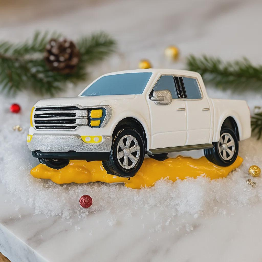 Personalized Pick Up Truck Christmas Ornament - Custom Name & Year Tree Decoration 3 - MeasureMason Personalized Pick Up Truck Christmas Ornament - Custom Name & Year Tree Decoration 3