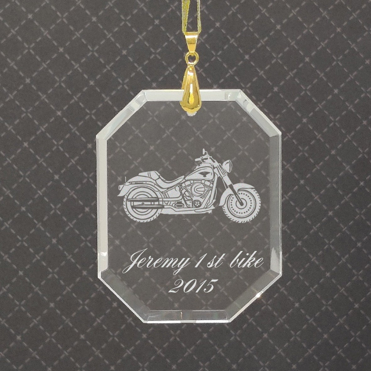Personalized Swim Bike Run Triathlon Christmas Ornament - Laser Engraved Crystal Glass 3 - MeasureMason Personalized Swim Bike Run Triathlon Christmas Ornament - Laser Engraved Crystal Glass 3