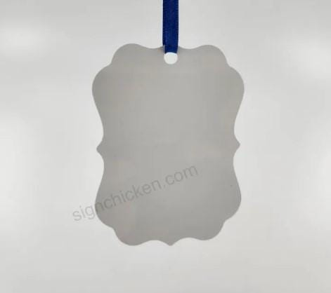 50 Pcs Vertical Benelux Sublimation Ornament Blanks Aluminum Double Sided White 2.75