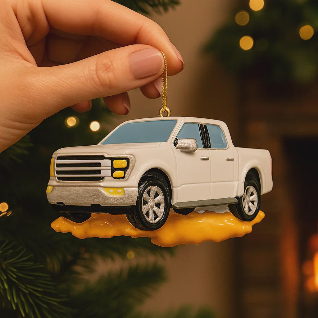 Personalized Pick Up Truck Christmas Ornament - Custom Name & Year Tree Decoration 2 - MeasureMason Personalized Pick Up Truck Christmas Ornament - Custom Name & Year Tree Decoration 2