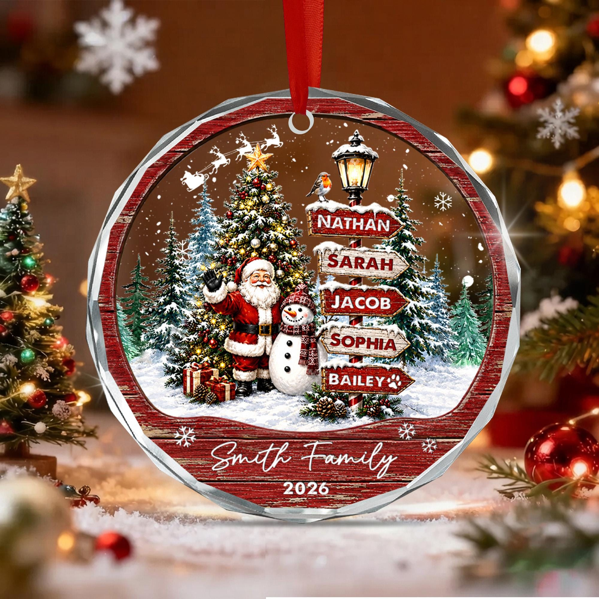 Custom Family Christmas Ornament: Personalized Signpost Keepsake 2026 Custom Family Christmas Ornament: Personalized Signpost Keepsake 2026