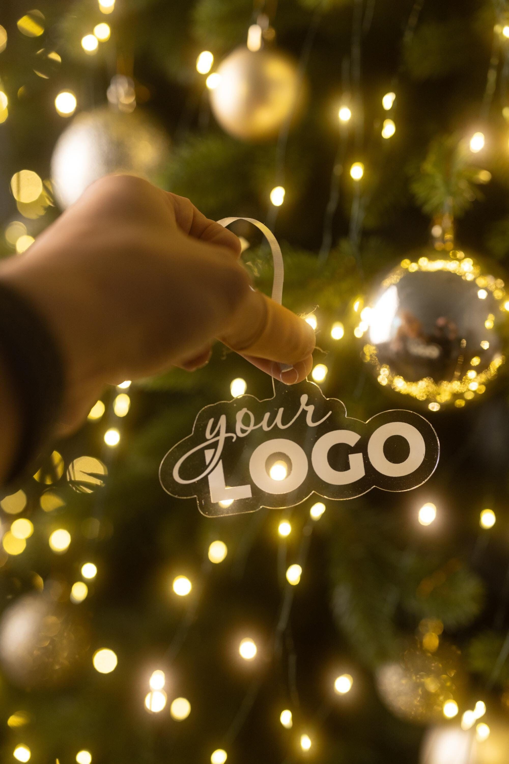 Custom Acrylic Christmas Ornaments - Personalized Logo, Photo & Text Keepsakes - Holiday Tree Decor
