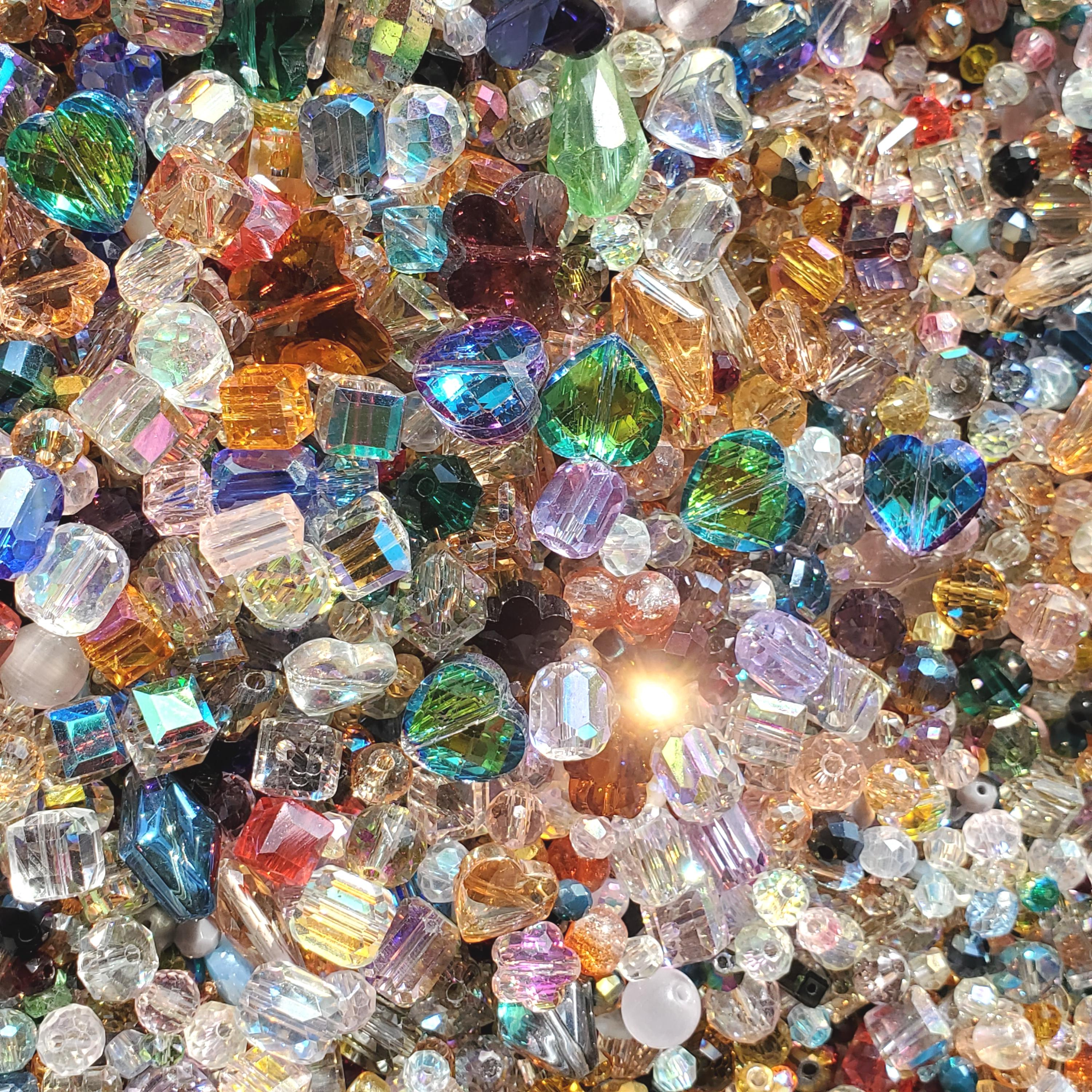 1000+ Glass Bead Mix 1.3 Lbs Bulk Assorted Crystal Beads 4-15mm DIY Jewelry Suncatcher Curtain 1000+ Glass Bead Mix 1.3 Lbs Bulk Assorted Crystal Beads 4-15mm DIY Jewelry Suncatcher Curtain
