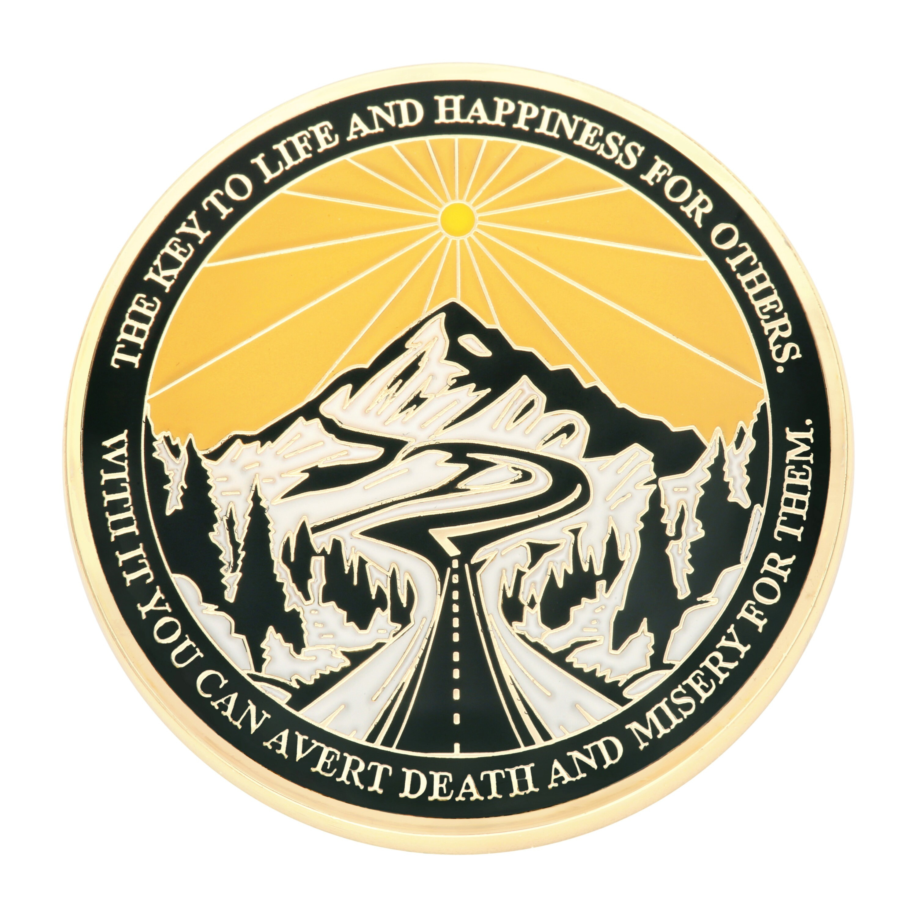 Love & Service AA Recovery Medallion - The Dark Past is the Greatest Possession Big Book Quote Gold Plated 2 - MeasureMason Love & Service AA Recovery Medallion - The Dark Past is the Greatest Possession Big Book Quote Gold Plated 2