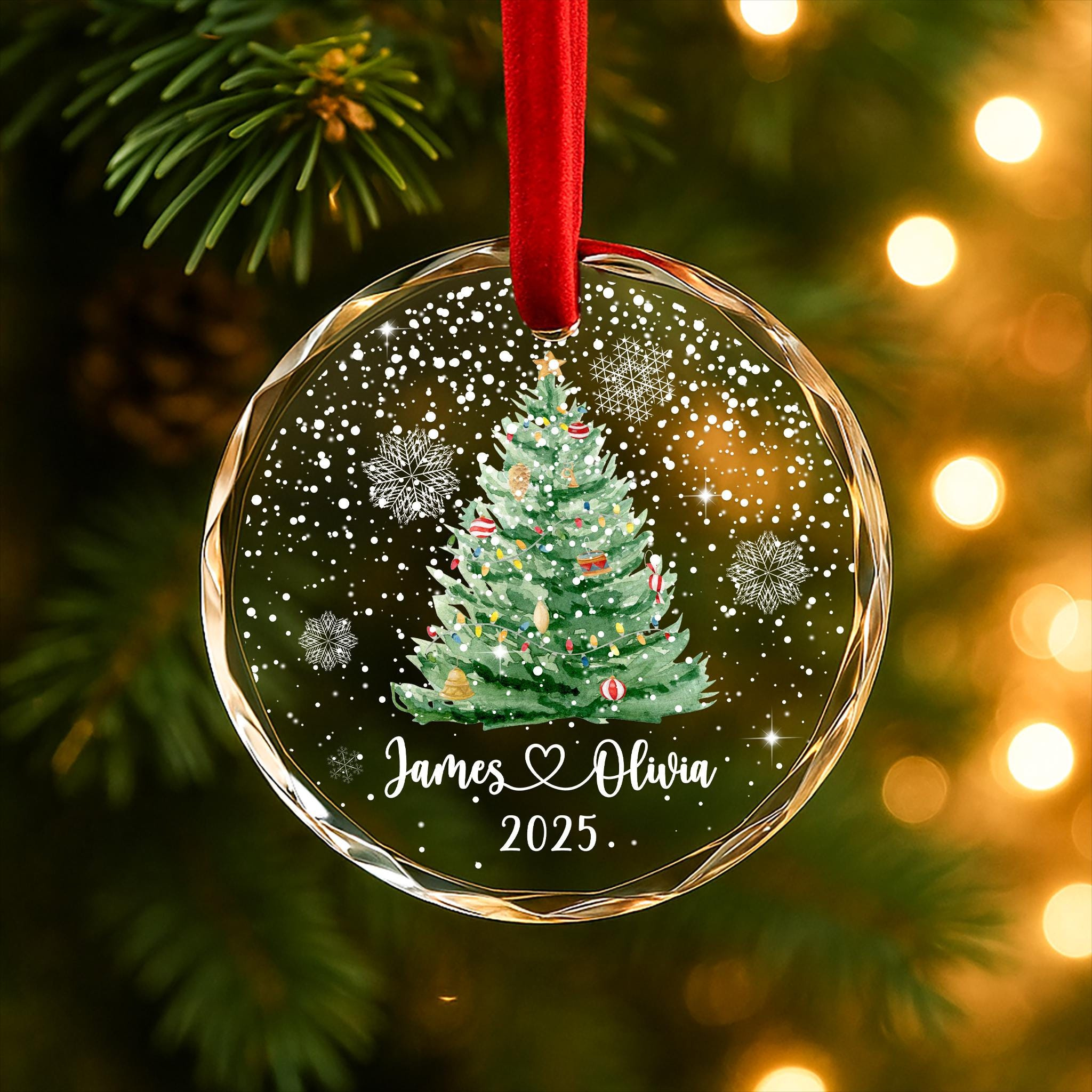 Personalized Heart-Shaped Glass Ornament – Custom Engraved Couple Keepsake 3 - MeasureMason Personalized Heart-Shaped Glass Ornament – Custom Engraved Couple Keepsake 3