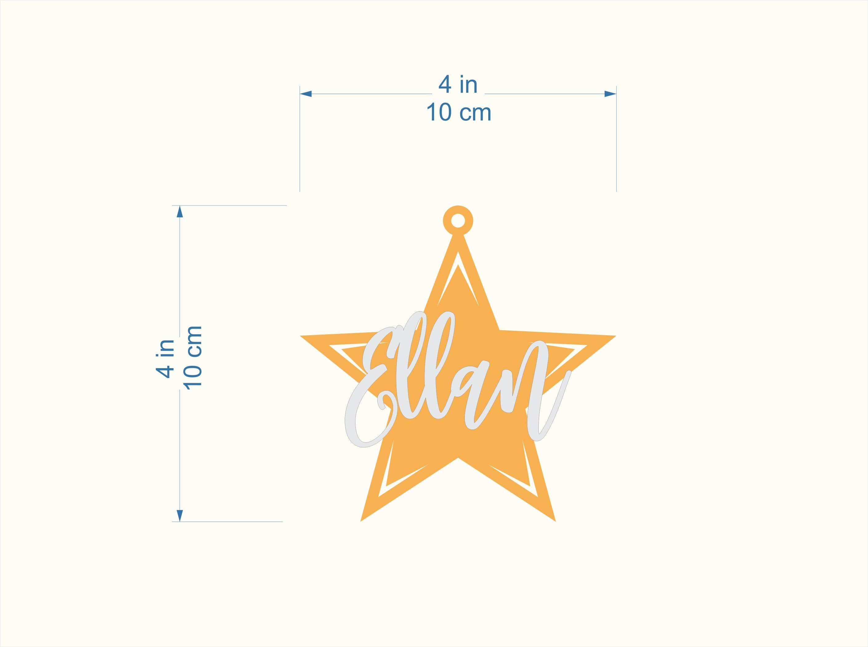Custom Acrylic Star Ornament - Laser-Cut Personalized Christmas Tree Decoration 1 - MeasureMason Custom Acrylic Star Ornament - Laser-Cut Personalized Christmas Tree Decoration 1