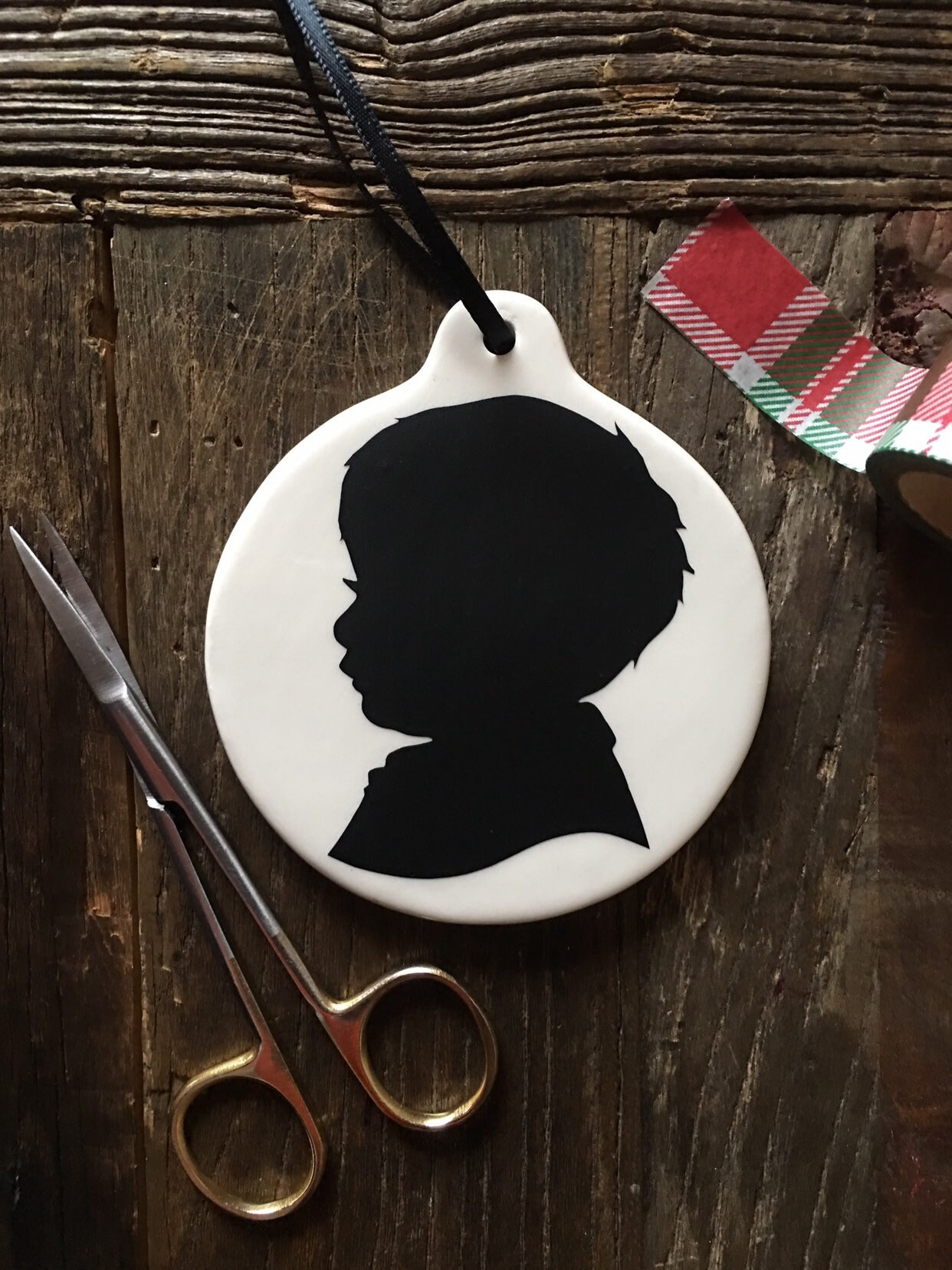Custom Silhouette Ornament - Personalized Family Keepsake Cut From Your Photo, Ready to Hang 4 - MeasureMason Custom Silhouette Ornament - Personalized Family Keepsake Cut From Your Photo, Ready to Hang 4