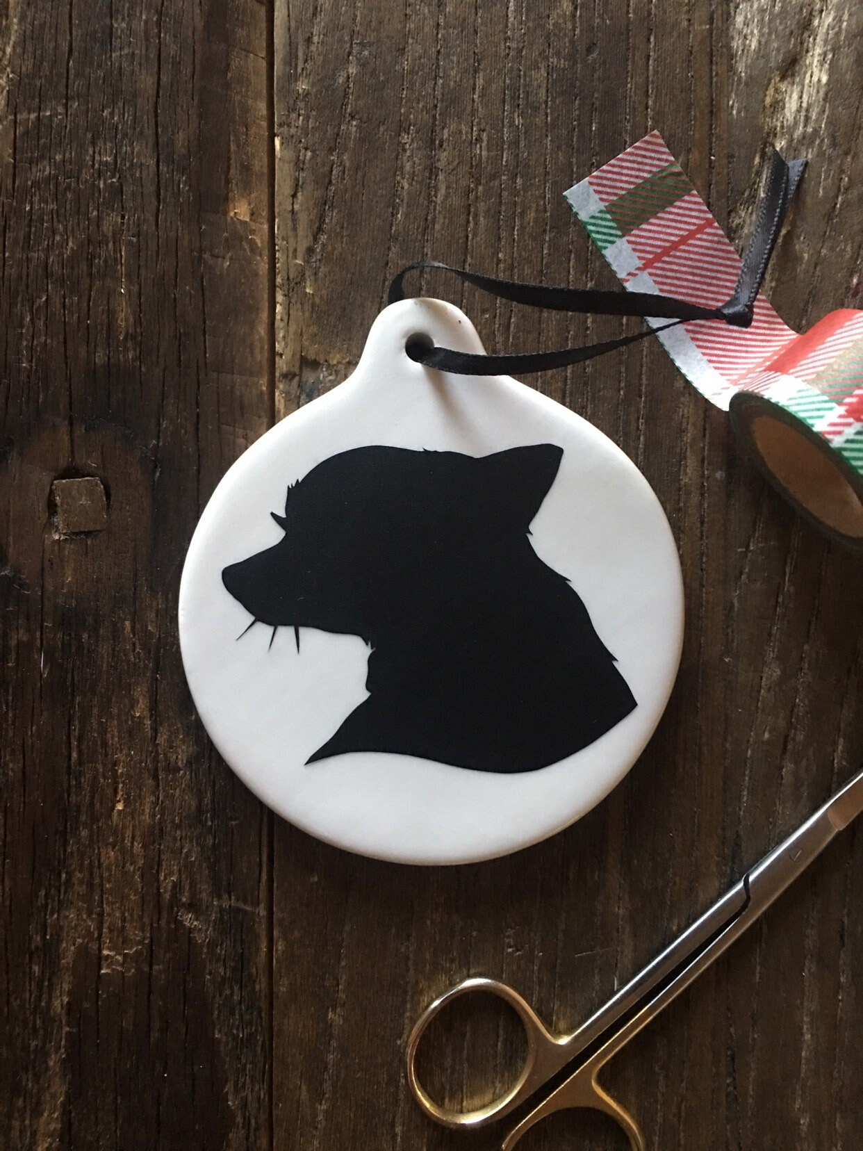 Custom Silhouette Ornament - Personalized Family Keepsake Cut From Your Photo, Ready to Hang 1 - MeasureMason Custom Silhouette Ornament - Personalized Family Keepsake Cut From Your Photo, Ready to Hang 1