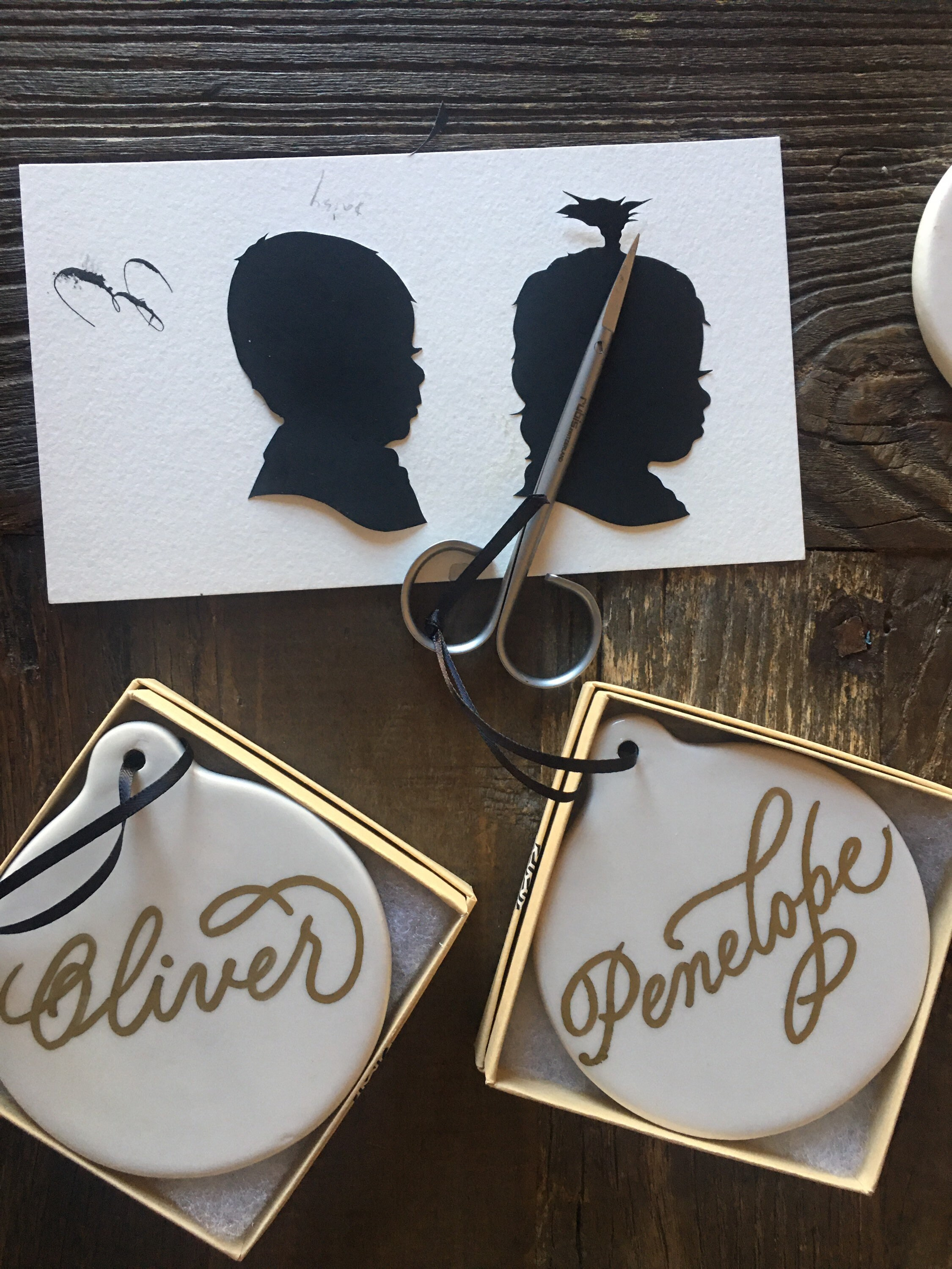 Custom Silhouette Ornament - Personalized Family Keepsake Cut From Your Photo, Ready to Hang 3 - MeasureMason Custom Silhouette Ornament - Personalized Family Keepsake Cut From Your Photo, Ready to Hang 3