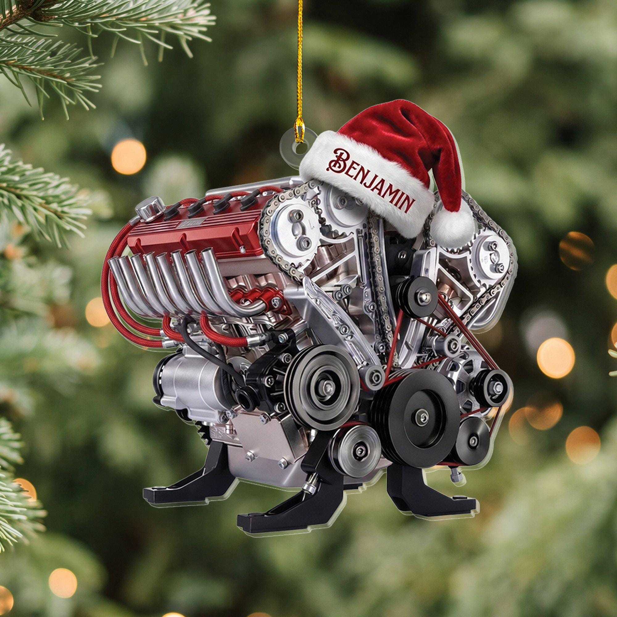 Personalized Mechanic Ornament - Custom Car Engine Christmas Tree Decoration Personalized Mechanic Ornament - Custom Car Engine Christmas Tree Decoration