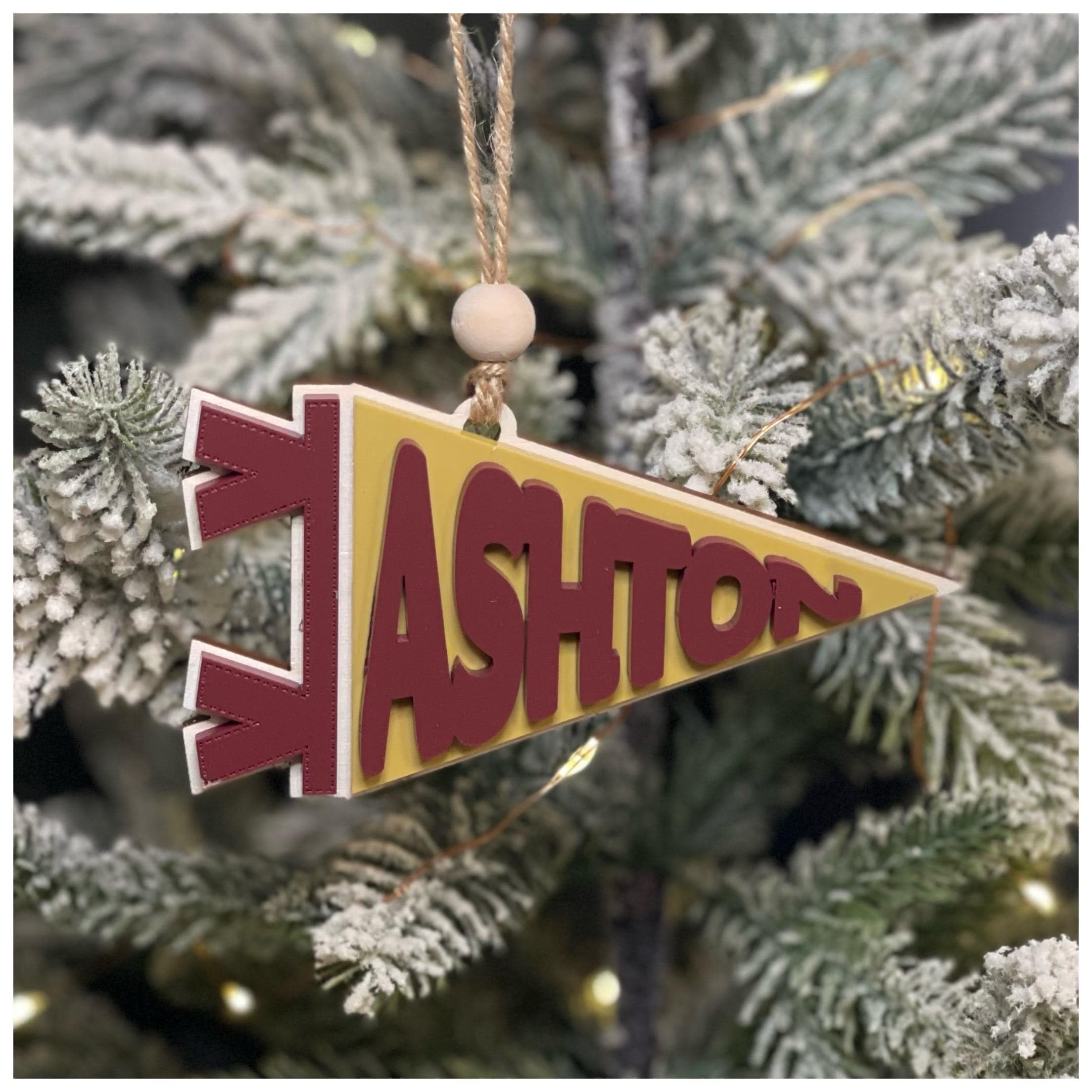 Personalized Pennant Ornament - Custom School & Team Christmas Keepsake, Graduation Gift for High School College Pride 4 - MeasureMason Personalized Pennant Ornament - Custom School & Team Christmas Keepsake, Graduation Gift for High School College Pride 4