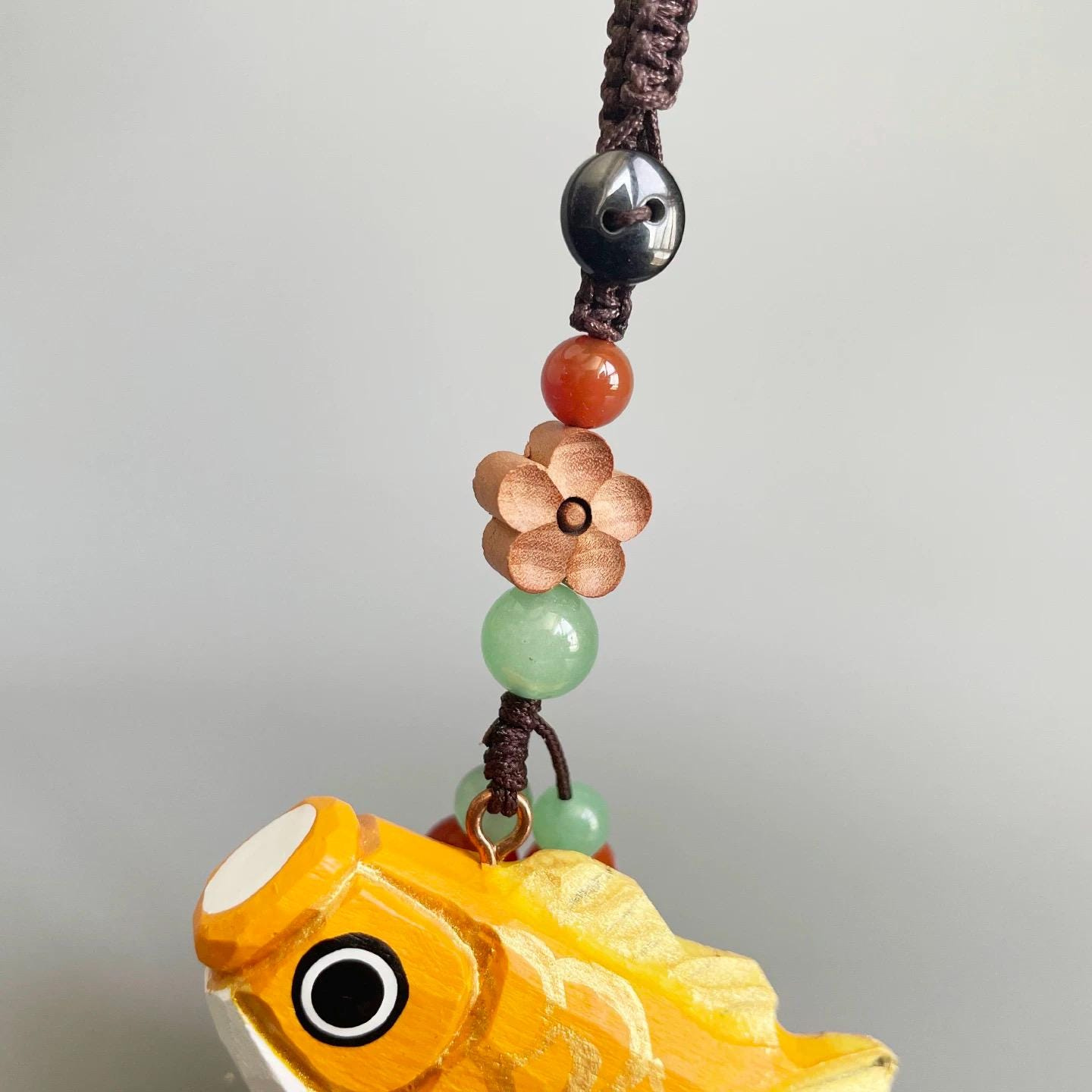 Hand Carved Wooden Koi Fish Keychain, Lucky Japanese Bag Charm, Car Hanging Ornament Gift 3 - MeasureMason Hand Carved Wooden Koi Fish Keychain, Lucky Japanese Bag Charm, Car Hanging Ornament Gift 3