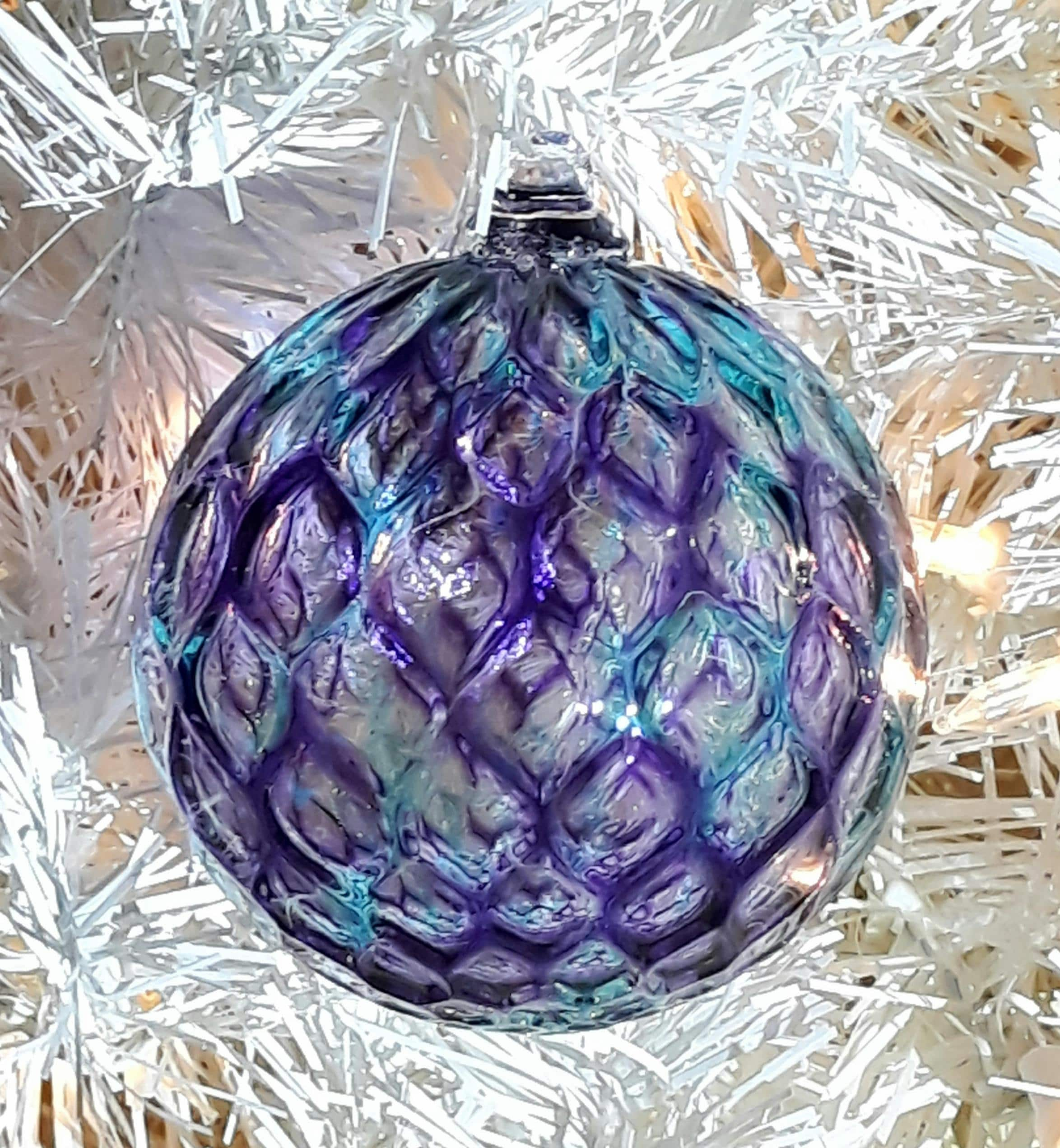 Handblown Glass Ornament by Tazza Glass - 3.5 inch Christmas Ball & Suncatcher Handblown Glass Ornament by Tazza Glass - 3.5 inch Christmas Ball & Suncatcher