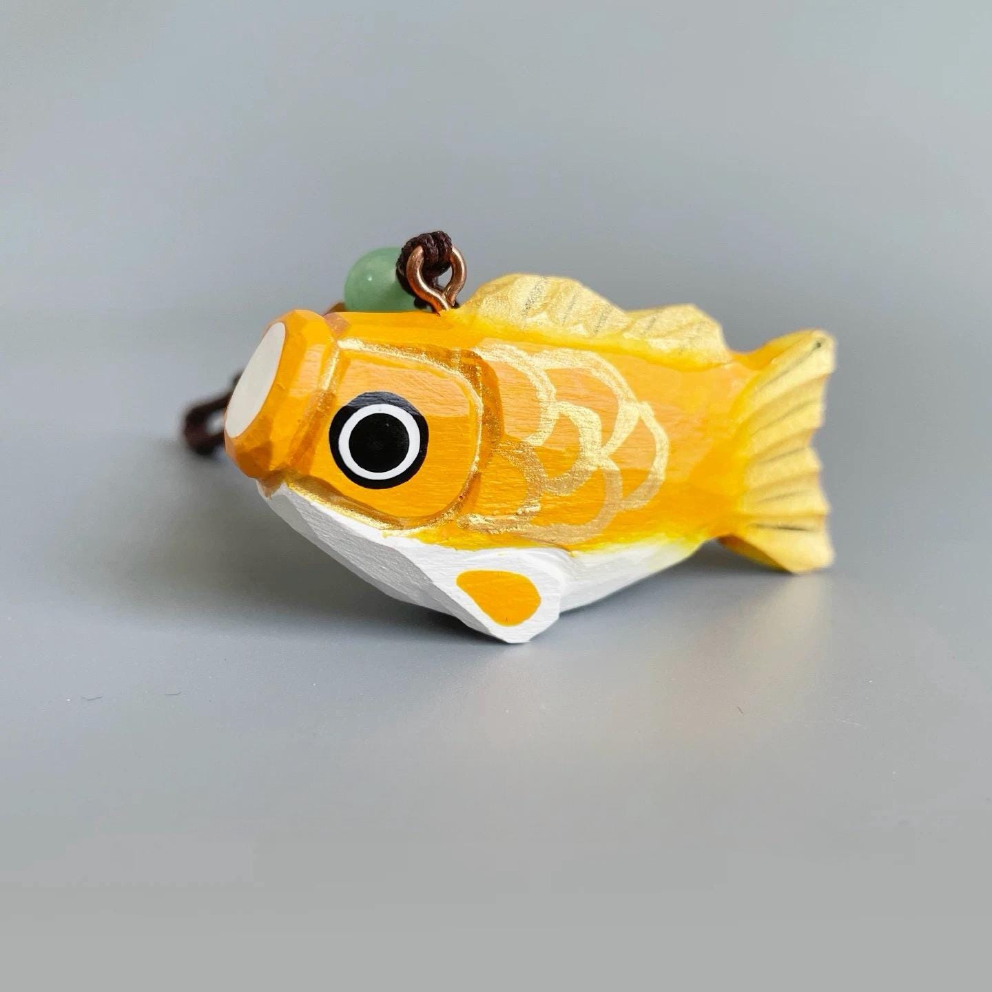Hand Carved Wooden Koi Fish Keychain, Lucky Japanese Bag Charm, Car Hanging Ornament Gift 4 - MeasureMason Hand Carved Wooden Koi Fish Keychain, Lucky Japanese Bag Charm, Car Hanging Ornament Gift 4