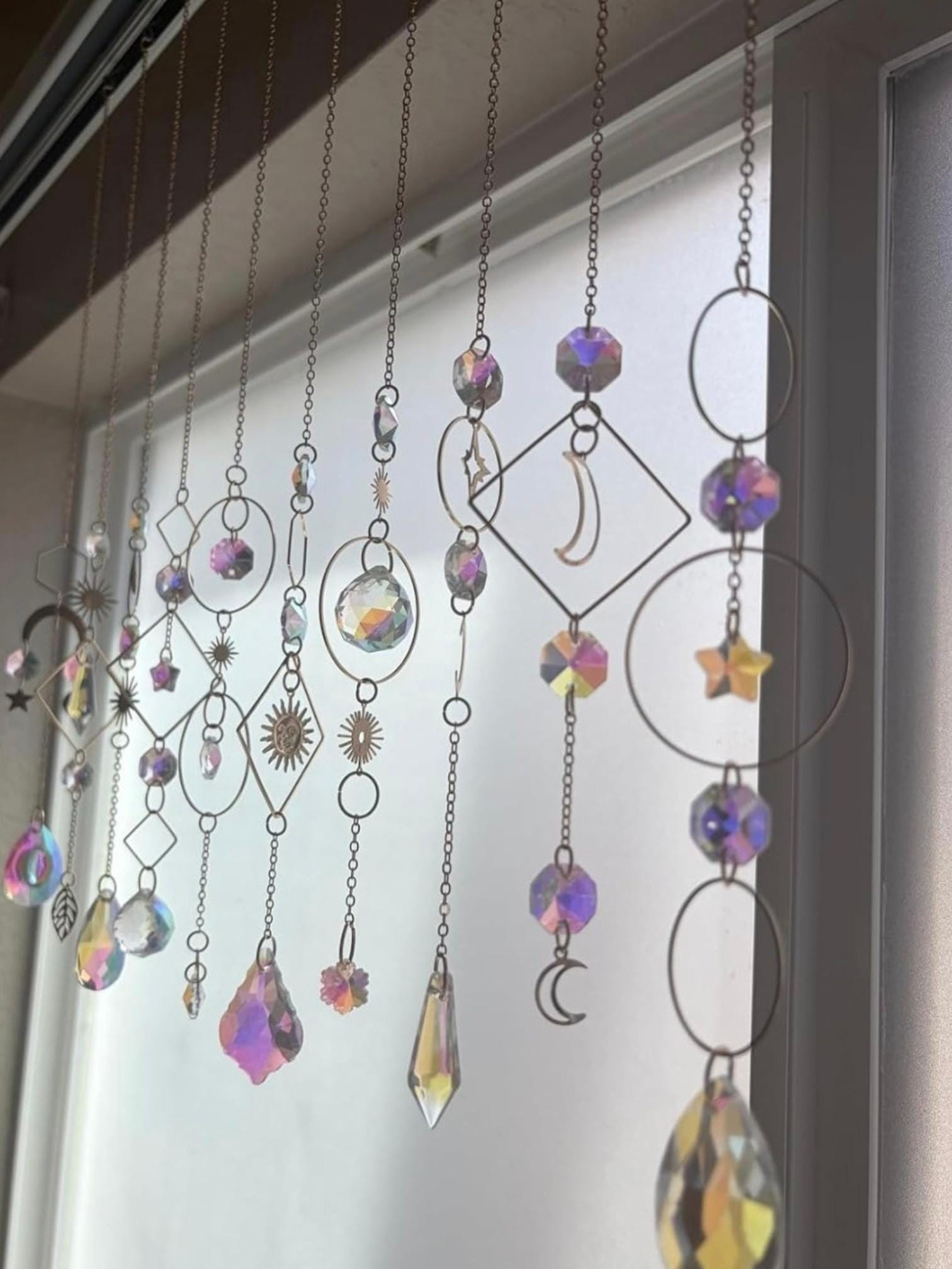 DIY Crystal Suncatcher Making Kit 200+ Pieces - Rainbow Prism Window Hanging Decor Craft Set DIY Crystal Suncatcher Making Kit 200+ Pieces - Rainbow Prism Window Hanging Decor Craft Set