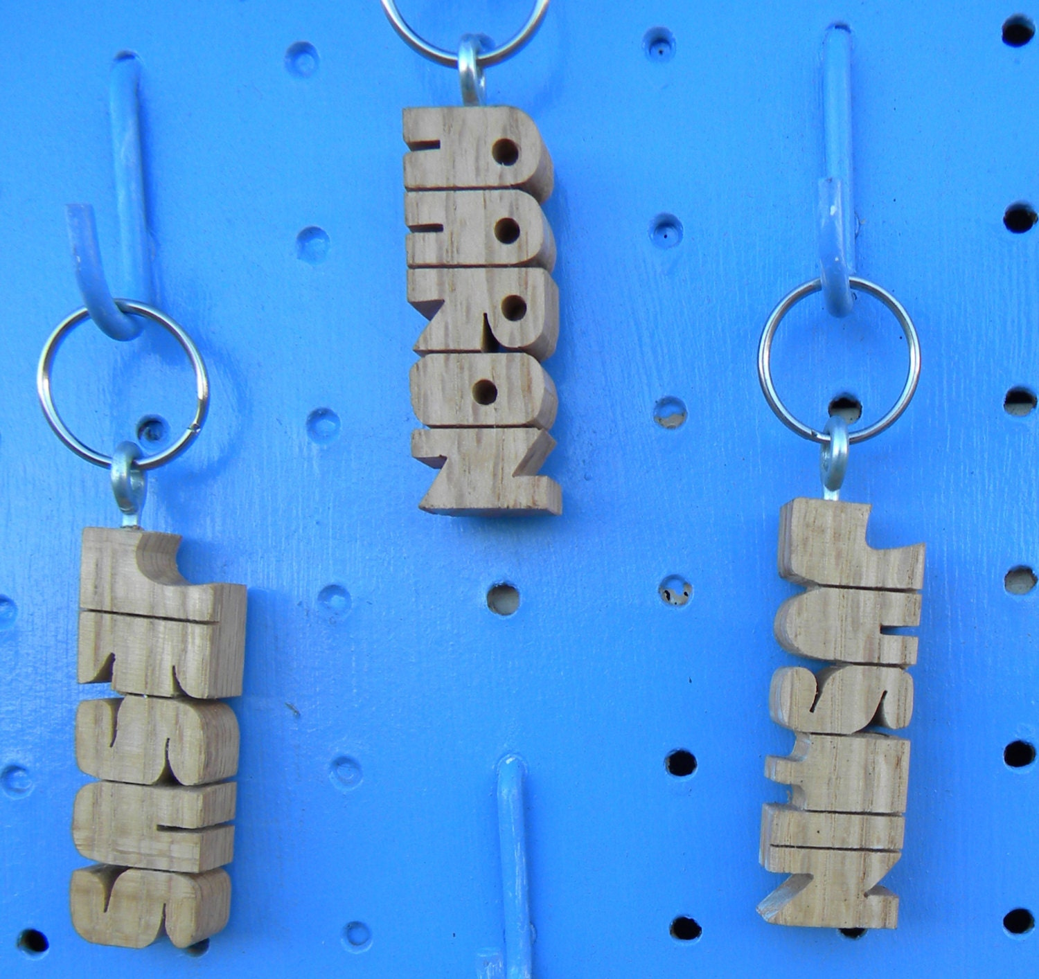 Personalized Wood Keychain - Custom Oak Name Keychain - Handmade Gift for Him or Her - Birthday Christmas Gift by Duggan 4 - MeasureMason Personalized Wood Keychain - Custom Oak Name Keychain - Handmade Gift for Him or Her - Birthday Christmas Gift by Duggan 4