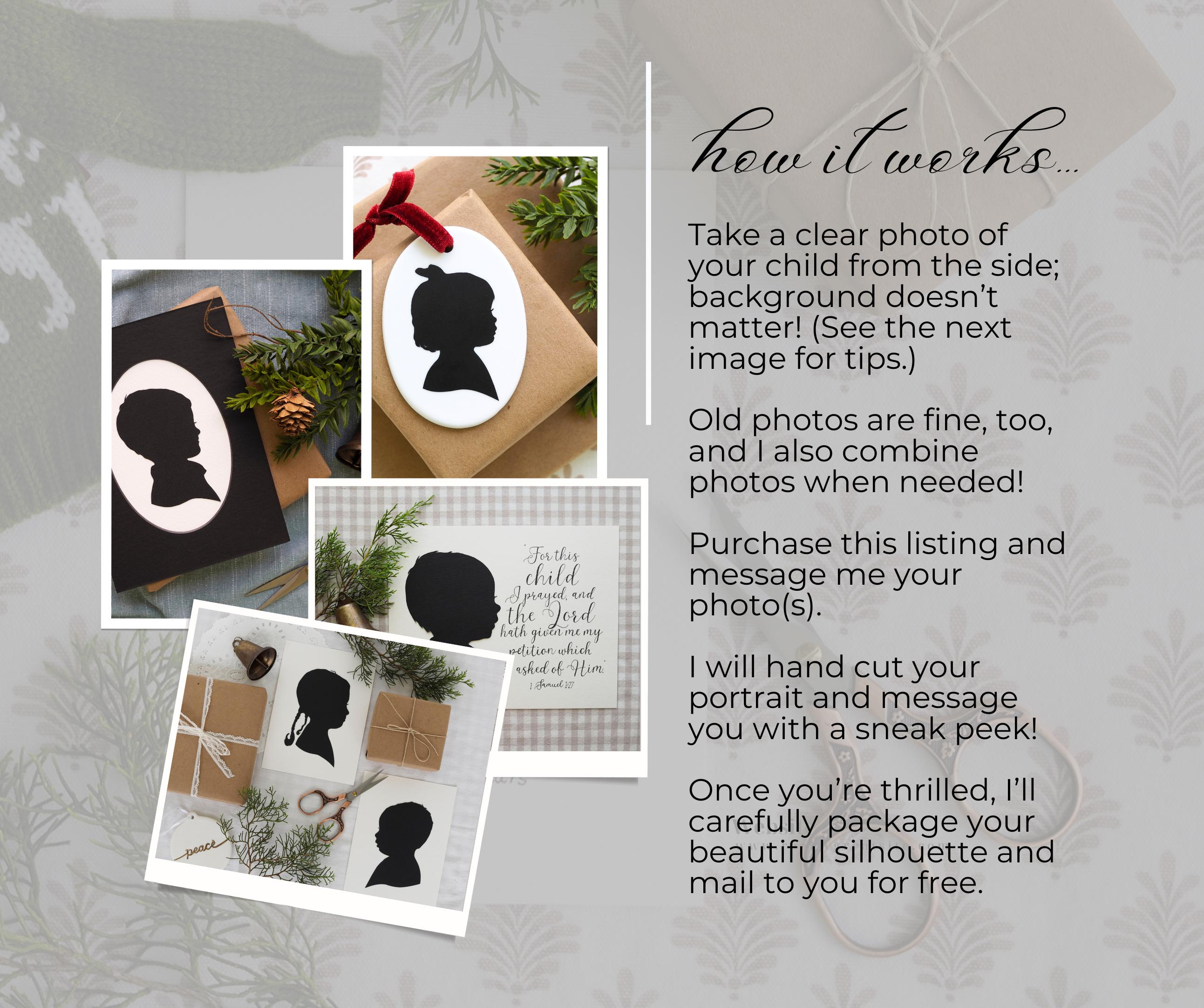 Custom Silhouette Christmas Ornament Keepsake Gift, Childs Round Ceramic Stocking Tag, Personalized Heirloom 2026 4 - MeasureMason Custom Silhouette Christmas Ornament Keepsake Gift, Childs Round Ceramic Stocking Tag, Personalized Heirloom 2026 4