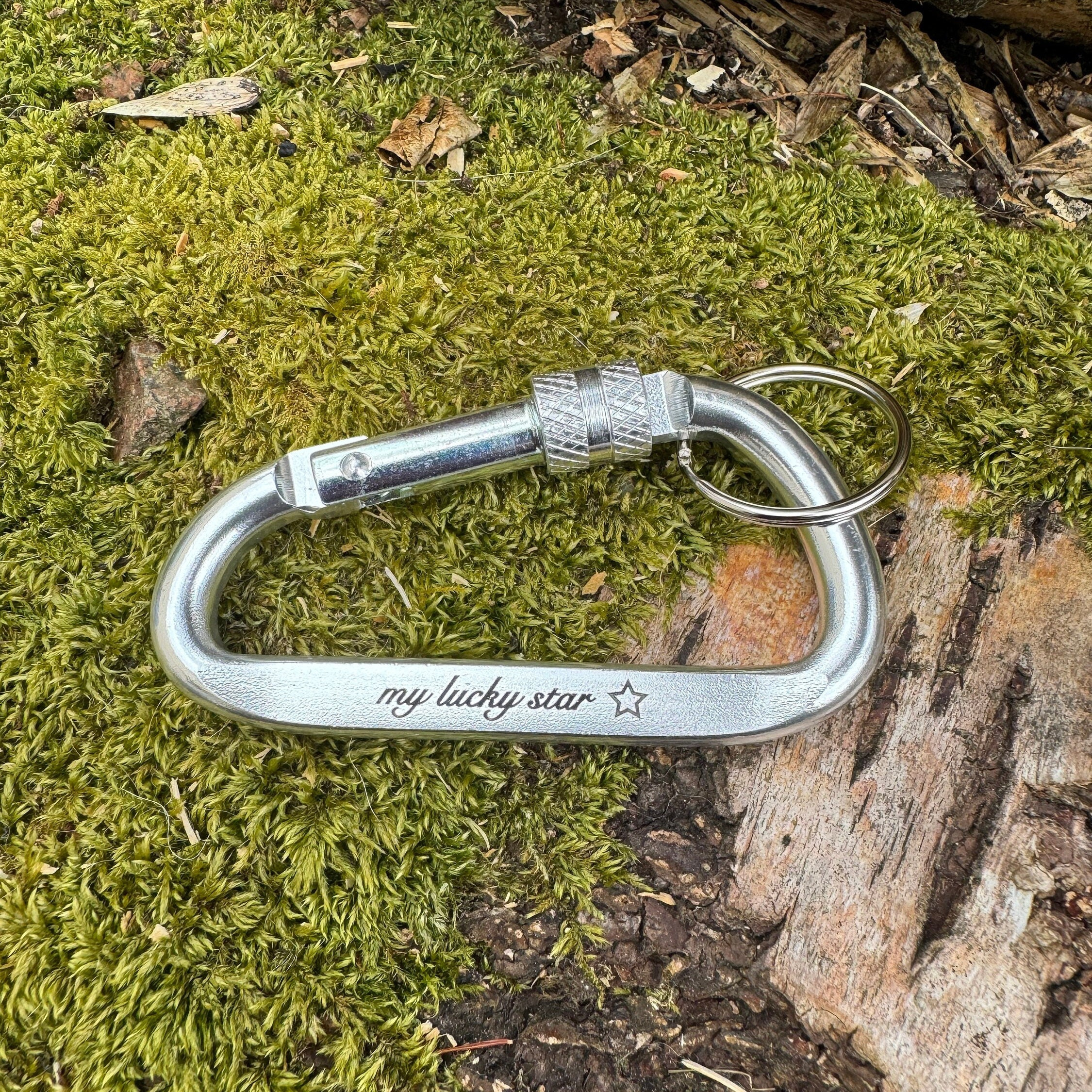 Personalized Aluminum Carabiner Keychain, Engraved Screw Lock Keyring, Custom Gift for Him Her, Couples Travel Camping Personalized Aluminum Carabiner Keychain, Engraved Screw Lock Keyring, Custom Gift for Him Her, Couples Travel Camping