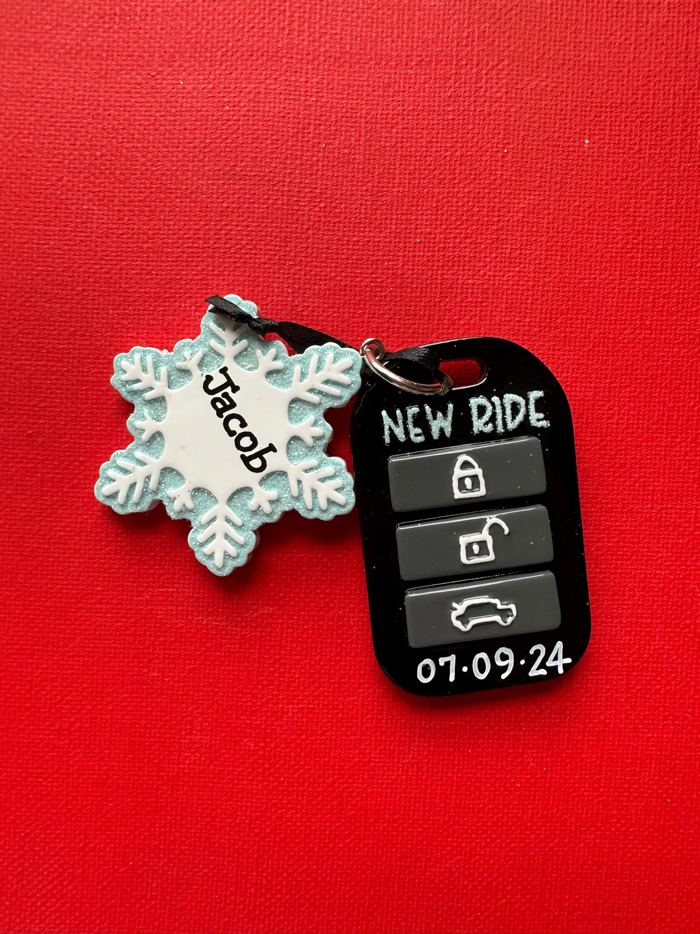 Personalized New Car Key Fob Ornament – New Ride Christmas Gift