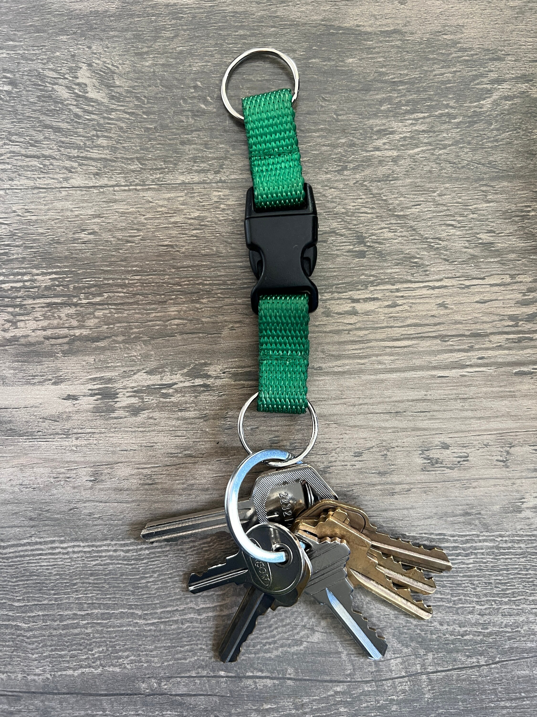 Double Header Quick Release Nylon Webbing Keychain – 2-in-1 Key Ring with Push-Release Center Buckle 3 - MeasureMason Double Header Quick Release Nylon Webbing Keychain – 2-in-1 Key Ring with Push-Release Center Buckle 3