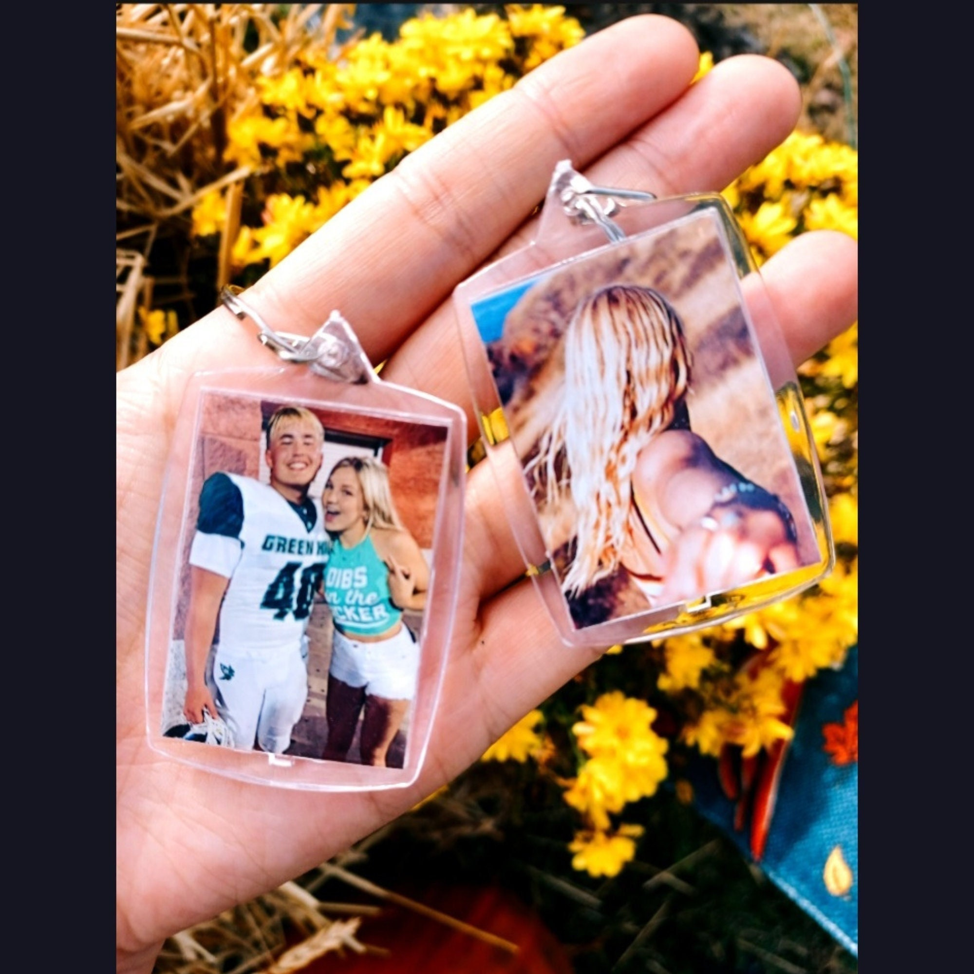 Double-Sided Two-Photo Keychain, Custom Couple Keychain, Boyfriend Girlfriend Gift, Anniversary Stocking Stuffer