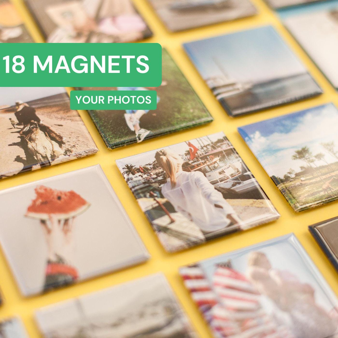 18 Custom Photo Magnets 2x2