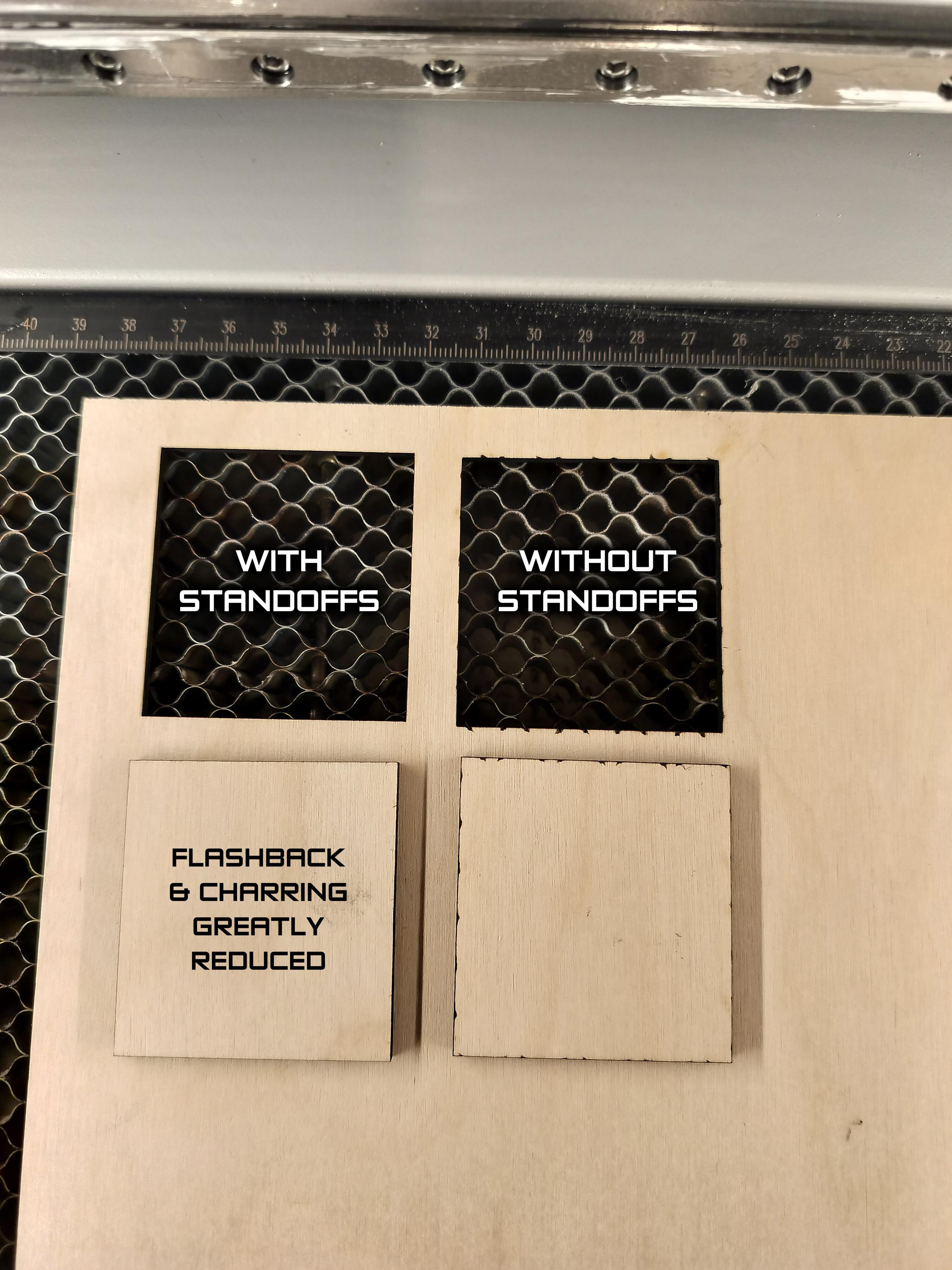 Anti-Flashback Magnetic Standoffs for Honeycomb Laser Beds - 3mm & 6mm Material Holders - Fits Omtech, Glowforge, One La 1