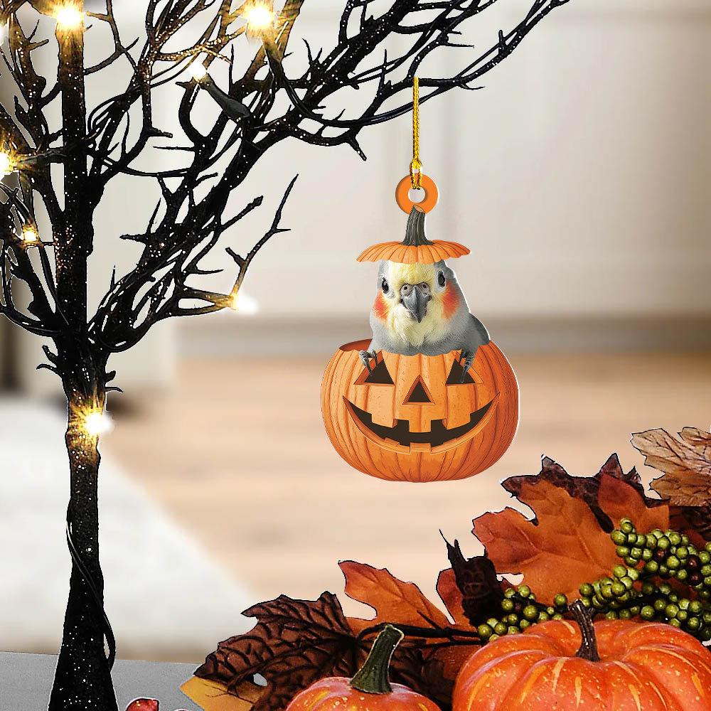 Personalized Cockatiel Halloween Ornament - Custom Pet Bird Car Accessory & Rearview Mirror Decor 3 - MeasureMason Personalized Cockatiel Halloween Ornament - Custom Pet Bird Car Accessory & Rearview Mirror Decor 3