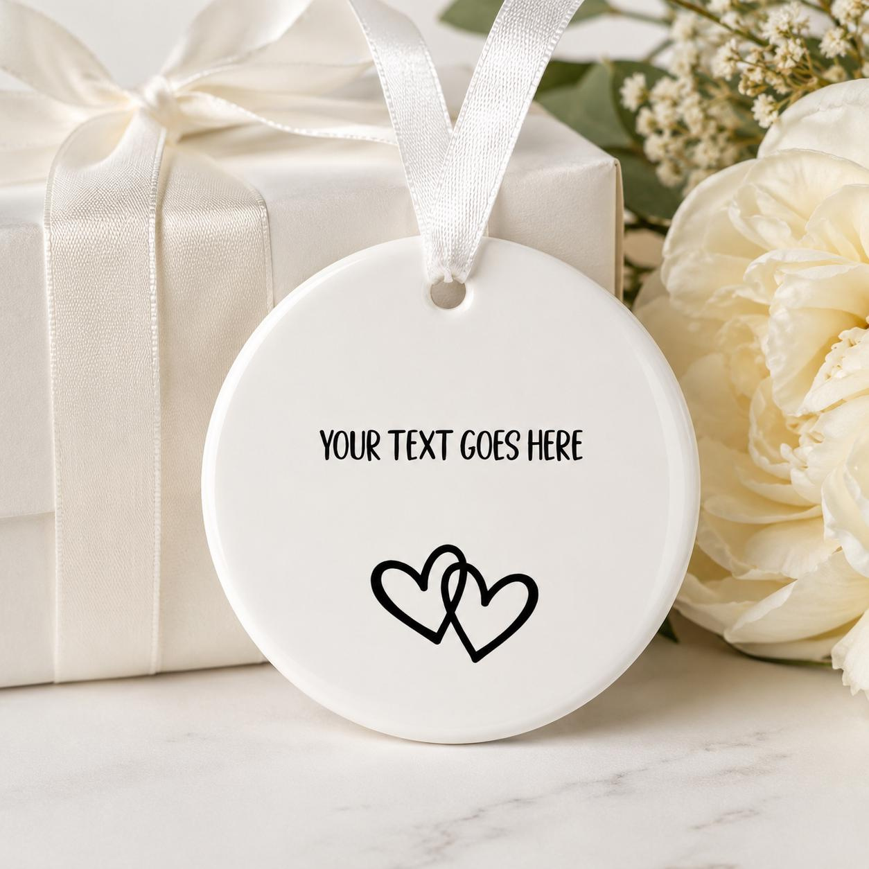 Custom Engraved Personalized Keepsake Ornament - Perfect Wedding & Engagement Gift for Couples Custom Engraved Personalized Keepsake Ornament - Perfect Wedding & Engagement Gift for Couples