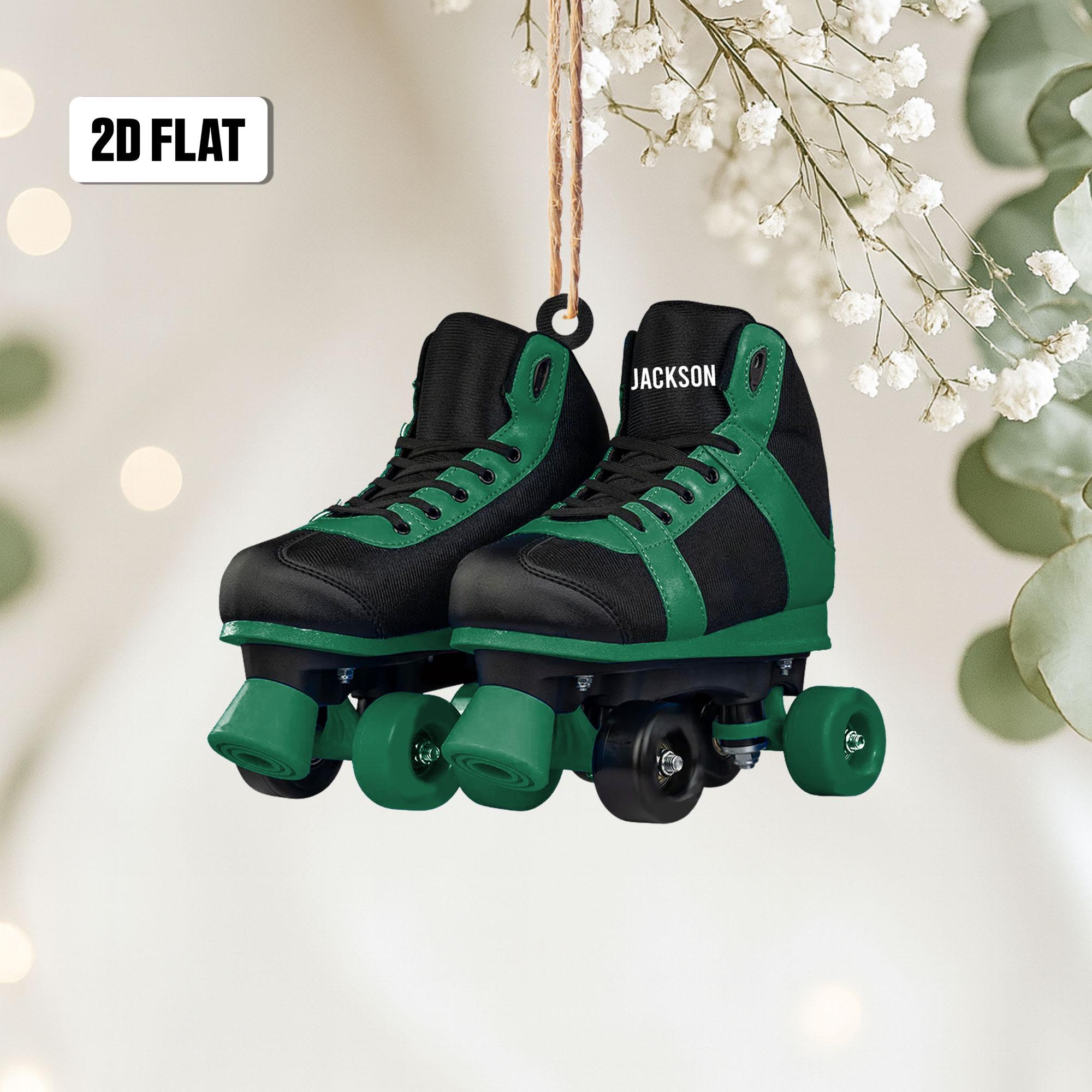 Personalized Roller Skate Christmas Ornament - 2D Flat Roller Derby Hanging Ornament Xmas Tree Decor Gift 3 - MeasureMason Personalized Roller Skate Christmas Ornament - 2D Flat Roller Derby Hanging Ornament Xmas Tree Decor Gift 3