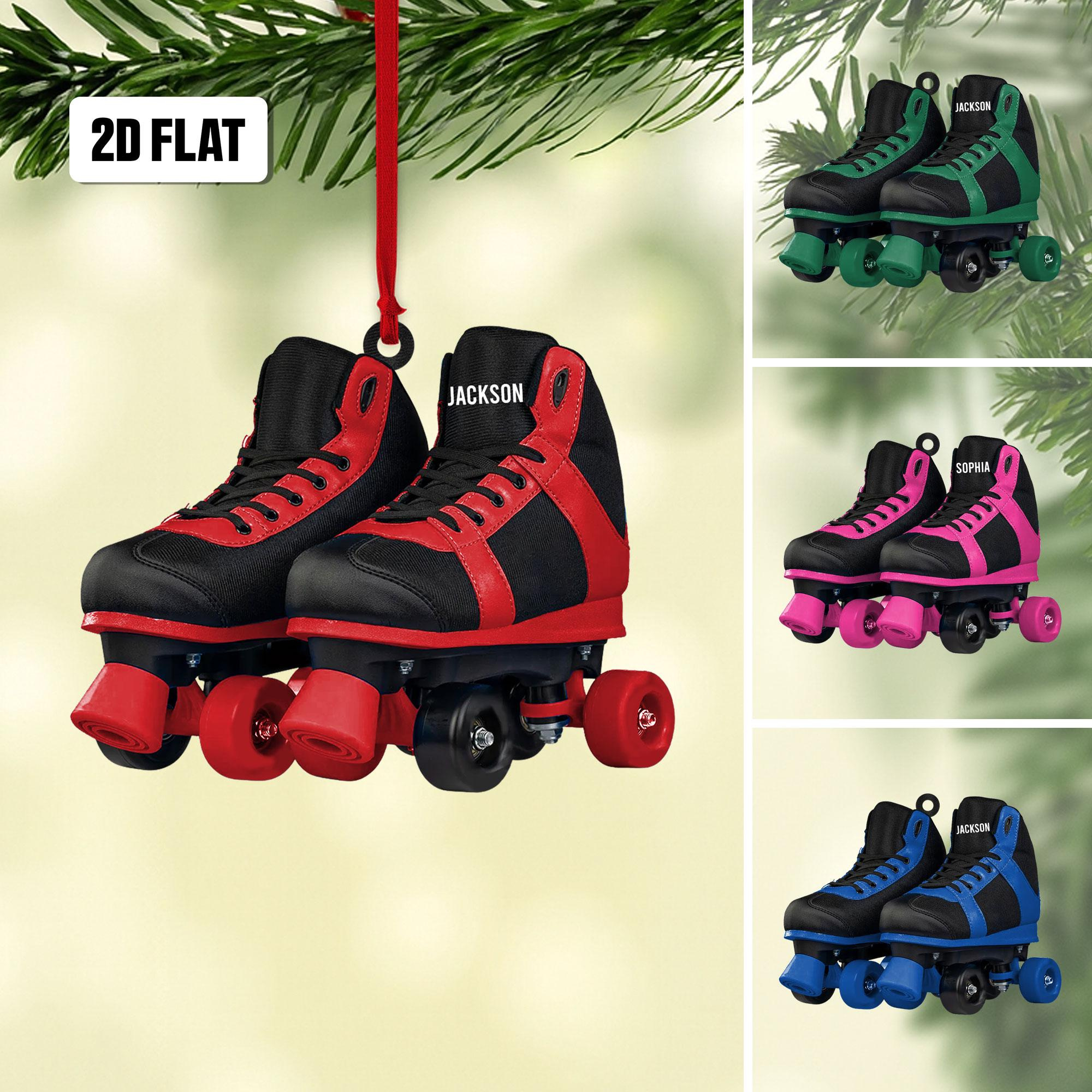 Personalized Roller Skate Christmas Ornament - 2D Flat Roller Derby Hanging Ornament Xmas Tree Decor Gift Personalized Roller Skate Christmas Ornament - 2D Flat Roller Derby Hanging Ornament Xmas Tree Decor Gift