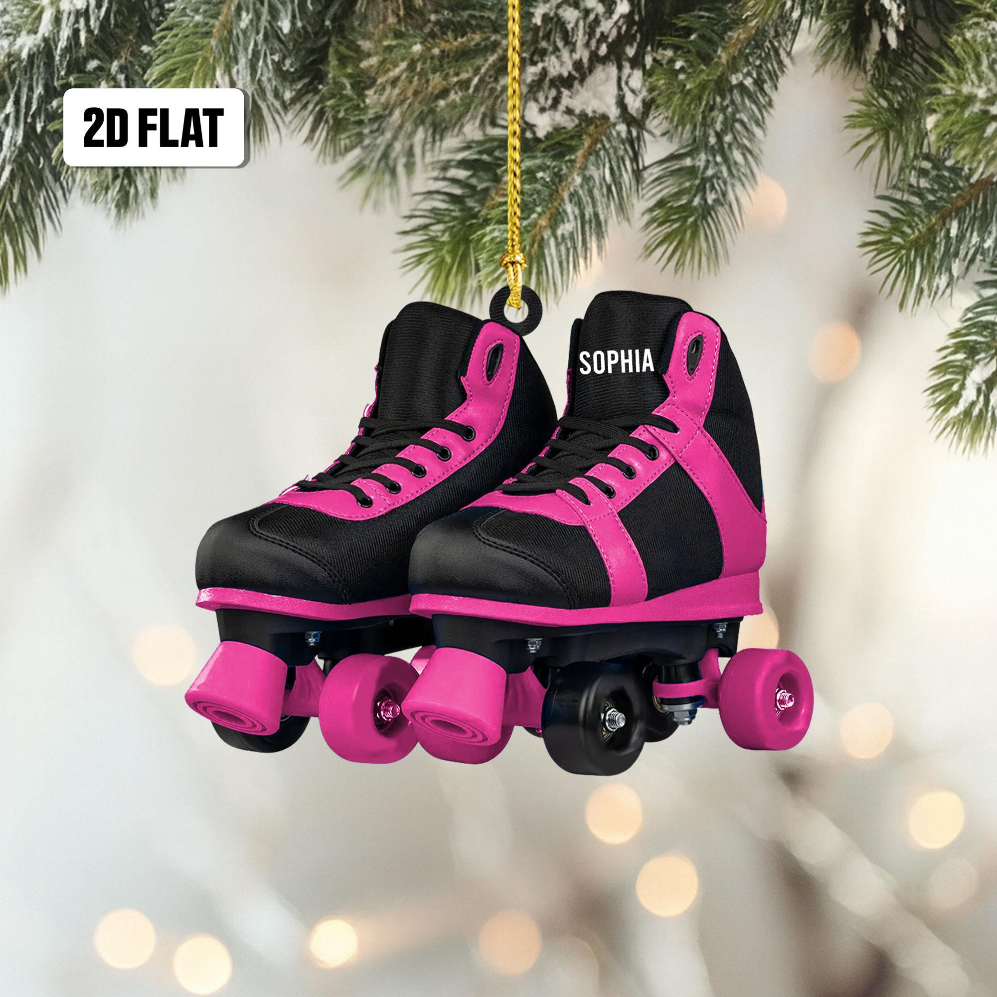 Personalized Roller Skate Christmas Ornament - 2D Flat Roller Derby Hanging Ornament Xmas Tree Decor Gift 4 - MeasureMason Personalized Roller Skate Christmas Ornament - 2D Flat Roller Derby Hanging Ornament Xmas Tree Decor Gift 4