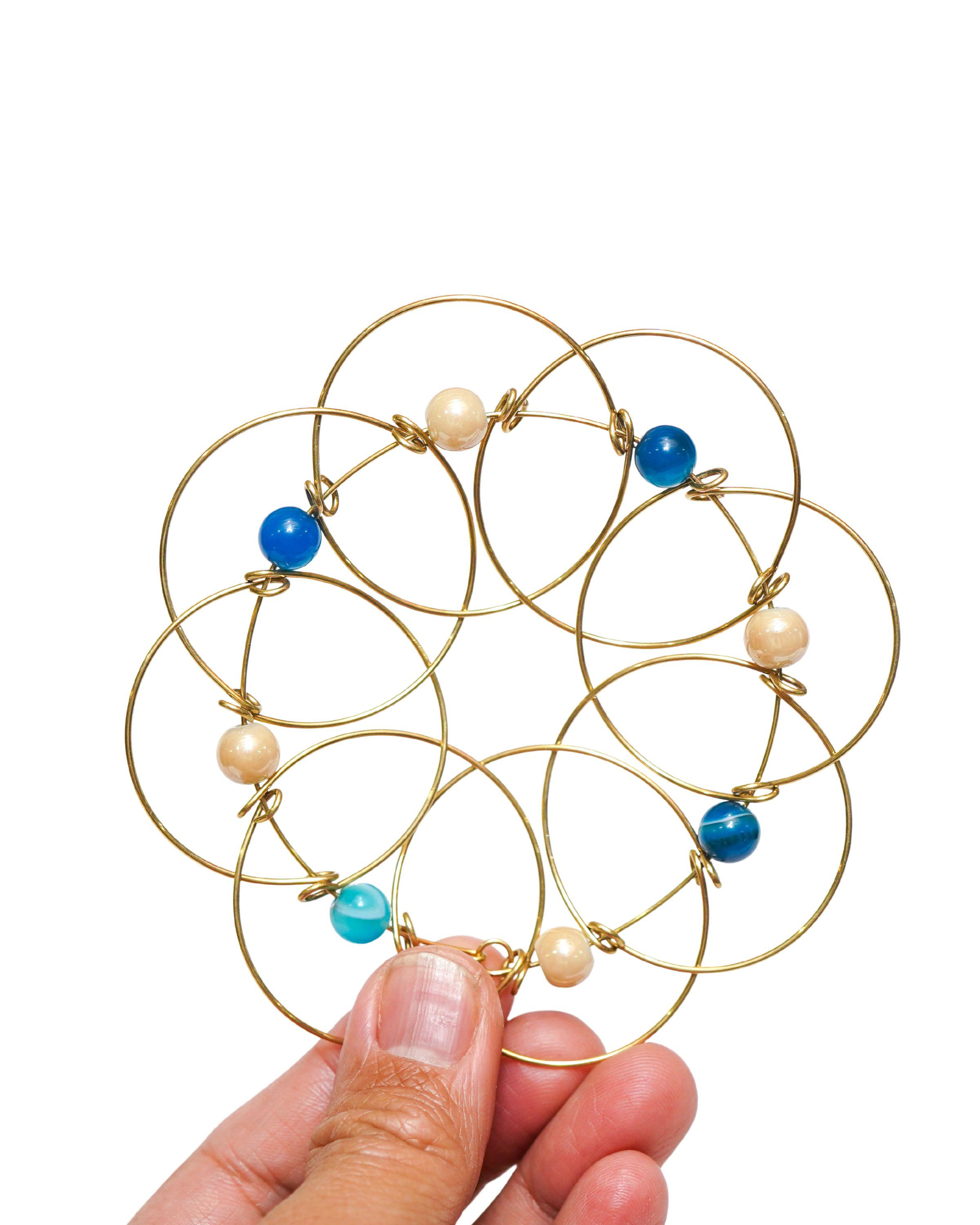 Halo Bloom Wire Mandala Ornament - Handmade Christmas Tree Decoration 1 - MeasureMason Halo Bloom Wire Mandala Ornament - Handmade Christmas Tree Decoration 1