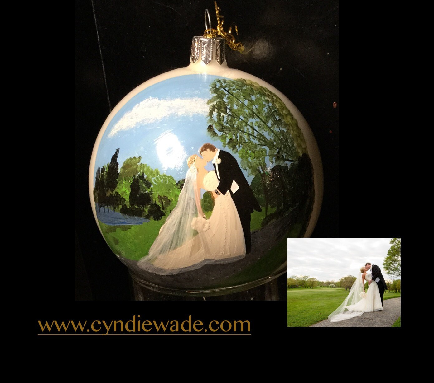 Custom Painted Wedding Ornament, Bride Groom Engagement Personalized Christmas Bulb Keepsake Gift 3 - MeasureMason Custom Painted Wedding Ornament, Bride Groom Engagement Personalized Christmas Bulb Keepsake Gift 3