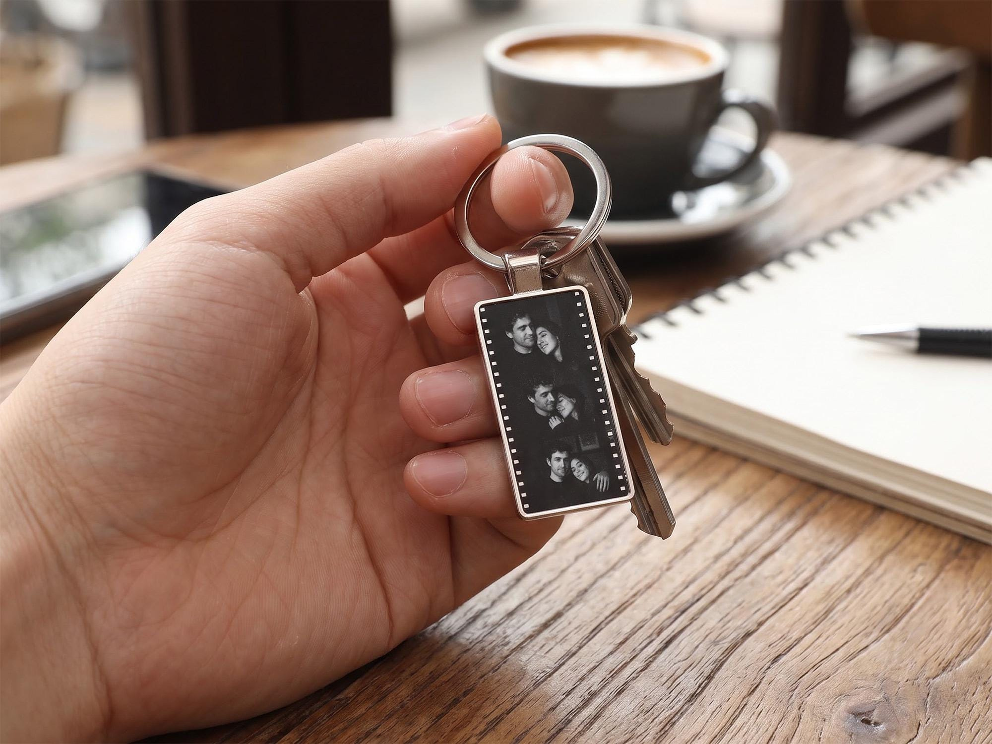 Personalized Film Strip Photo Keychain, Custom Picture Keychain, Anniversary Gift for Him Her, Memory Keepsake 2 - MeasureMason Personalized Film Strip Photo Keychain, Custom Picture Keychain, Anniversary Gift for Him Her, Memory Keepsake 2